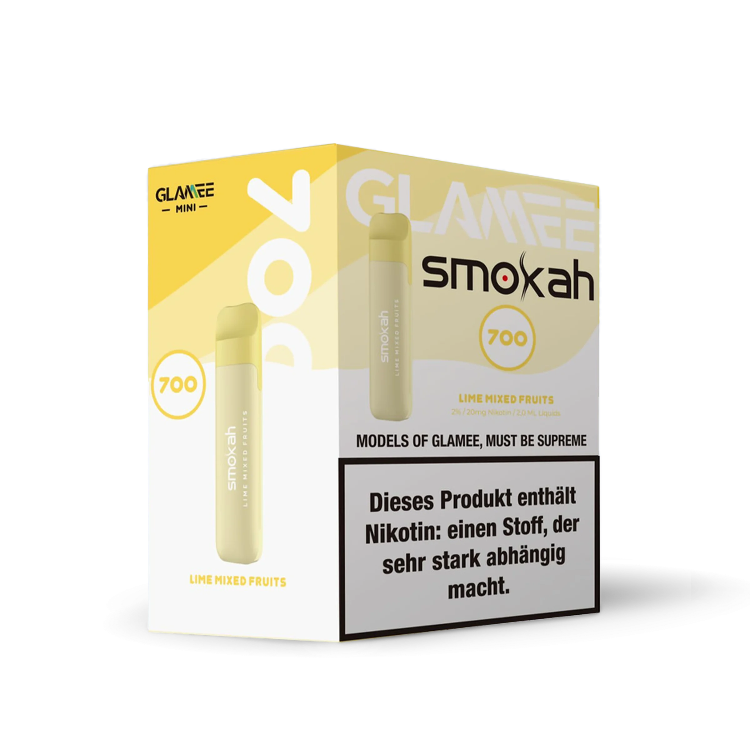 Smokah - Glamee - Vapestick 20 mg Lime Mixed Fruits | alle Sorten günstig im Hookain Onlineshop| alle Sorten günstig im Hookain Onlineshop 4