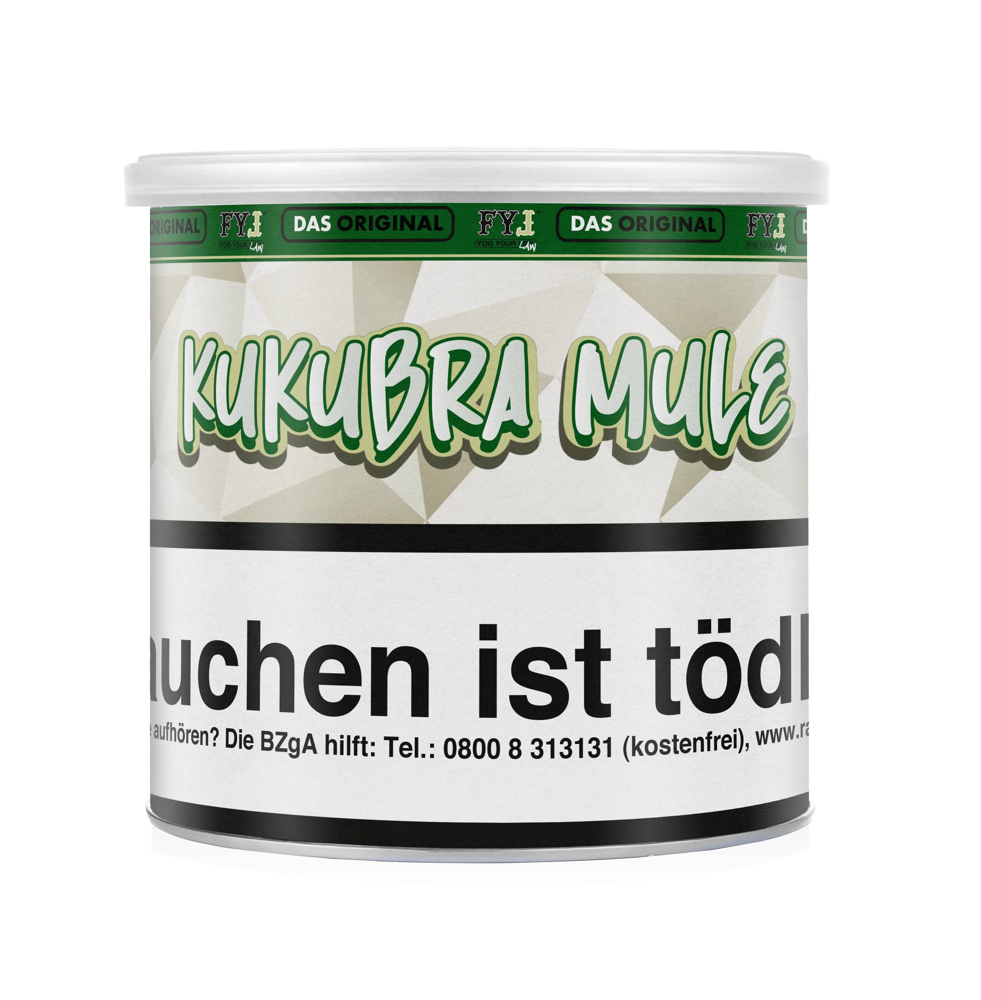 Fog Your Law - Dry Base mit Aroma - Kukubra Mule - 65 g - 2 Komponenten Lösung Tabak - mit versteuertem Glycerin 200 g Mischen