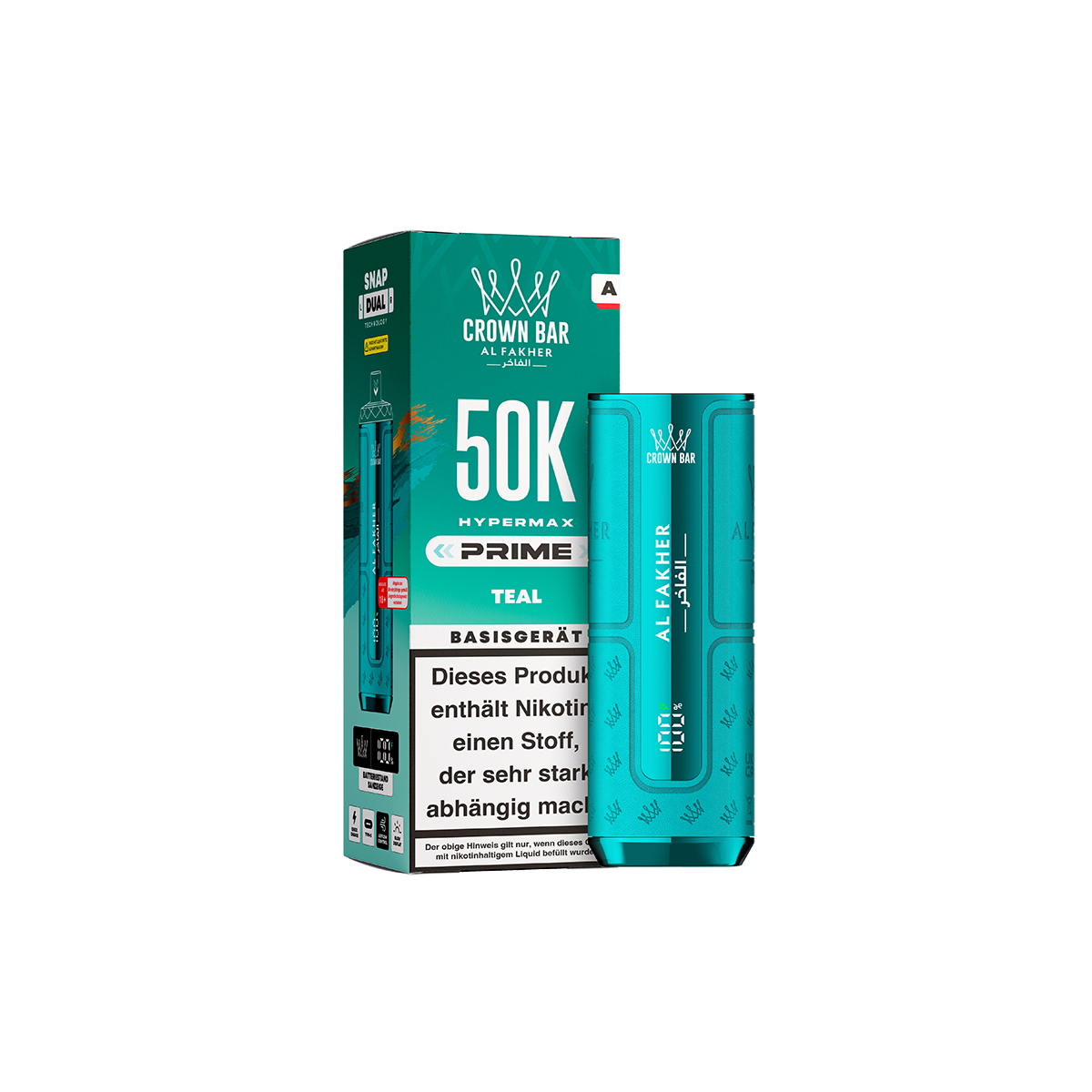 Al Fakher- Hypermax - Prime - 50K - Basisger&auml;t - T&uuml;rkis 1