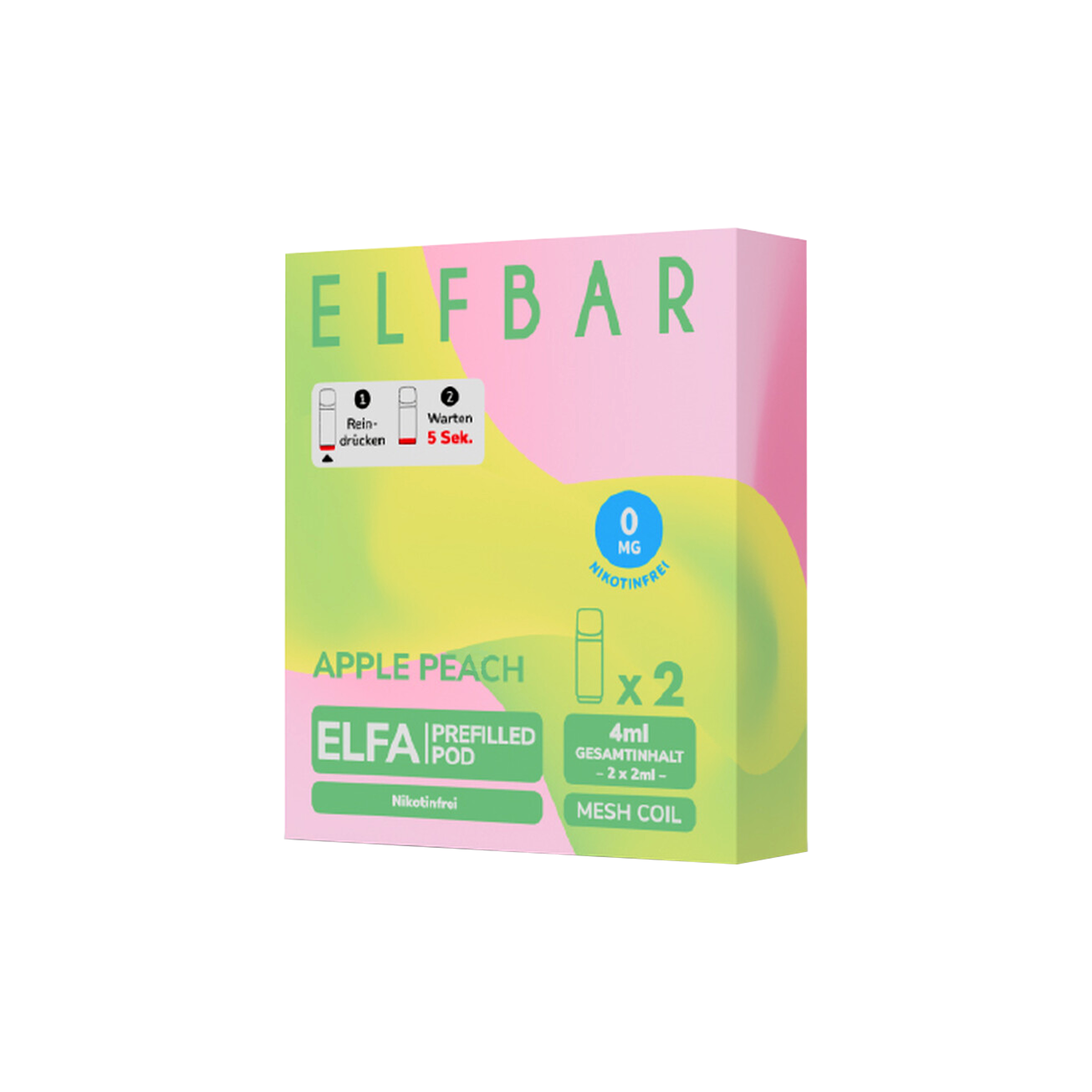 Elf Bar ELFA CP Apple Peach Nikotinfrei | Prefilled Pods g&uuml;nstig bestellen 1