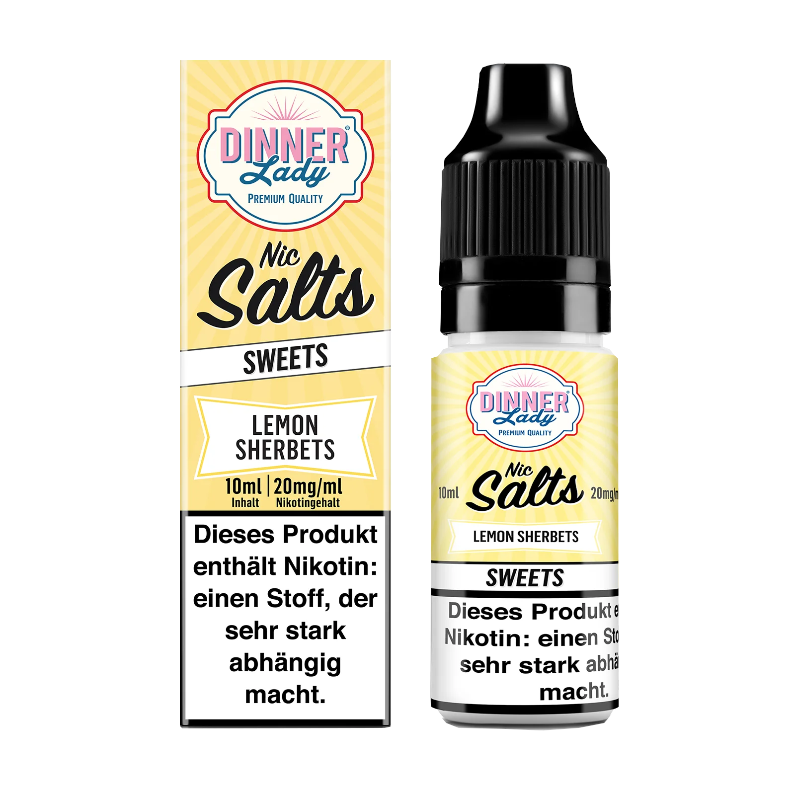 Dinner Lady - E-Liquid - Nikotinsalz - Lemon Sherbets - 10 ml - 20 mg 1