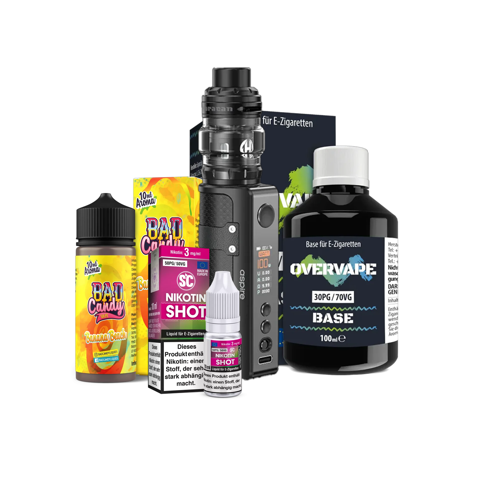 Shake & Vape E-Zigaretten Liquid Basen und Nikotin Shot Set Konfigurator - Starterpaket Rabatt Shake & Vape E-Zigaretten Liquid Basen und Nikotin Shot Set Konfigurator - Starterpaket Rabatt