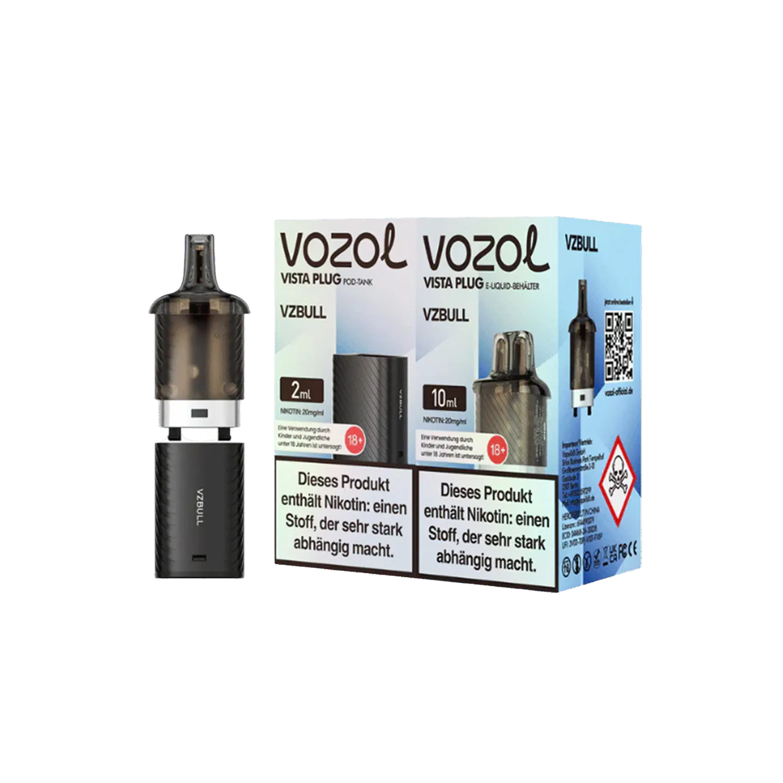 Vozol Vista Plug Pod Bundle VZ Bull 10+2 ml – Mesh Coil