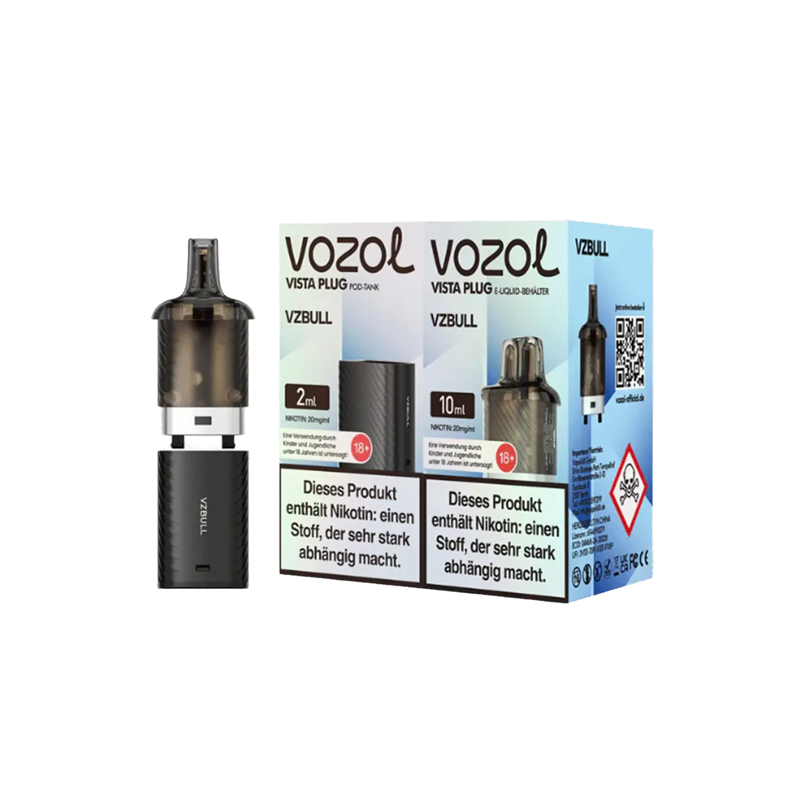 Vozol Vista Plug Pod Bundle VZ Bull 10+2 ml – Mesh Coil