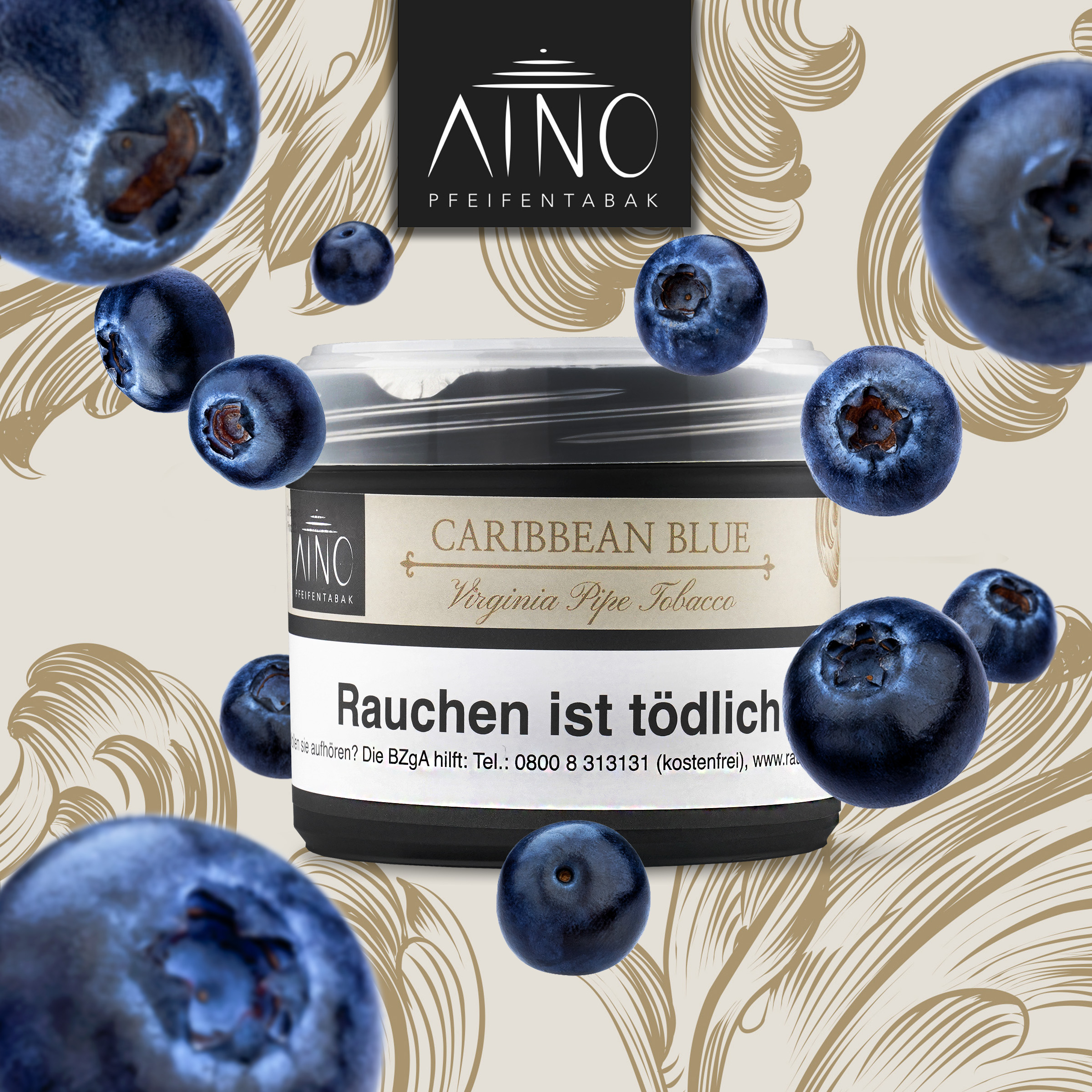 Aino Dry Base Pfeifentabak Caribbean Blue 65g | Online bestellen 1