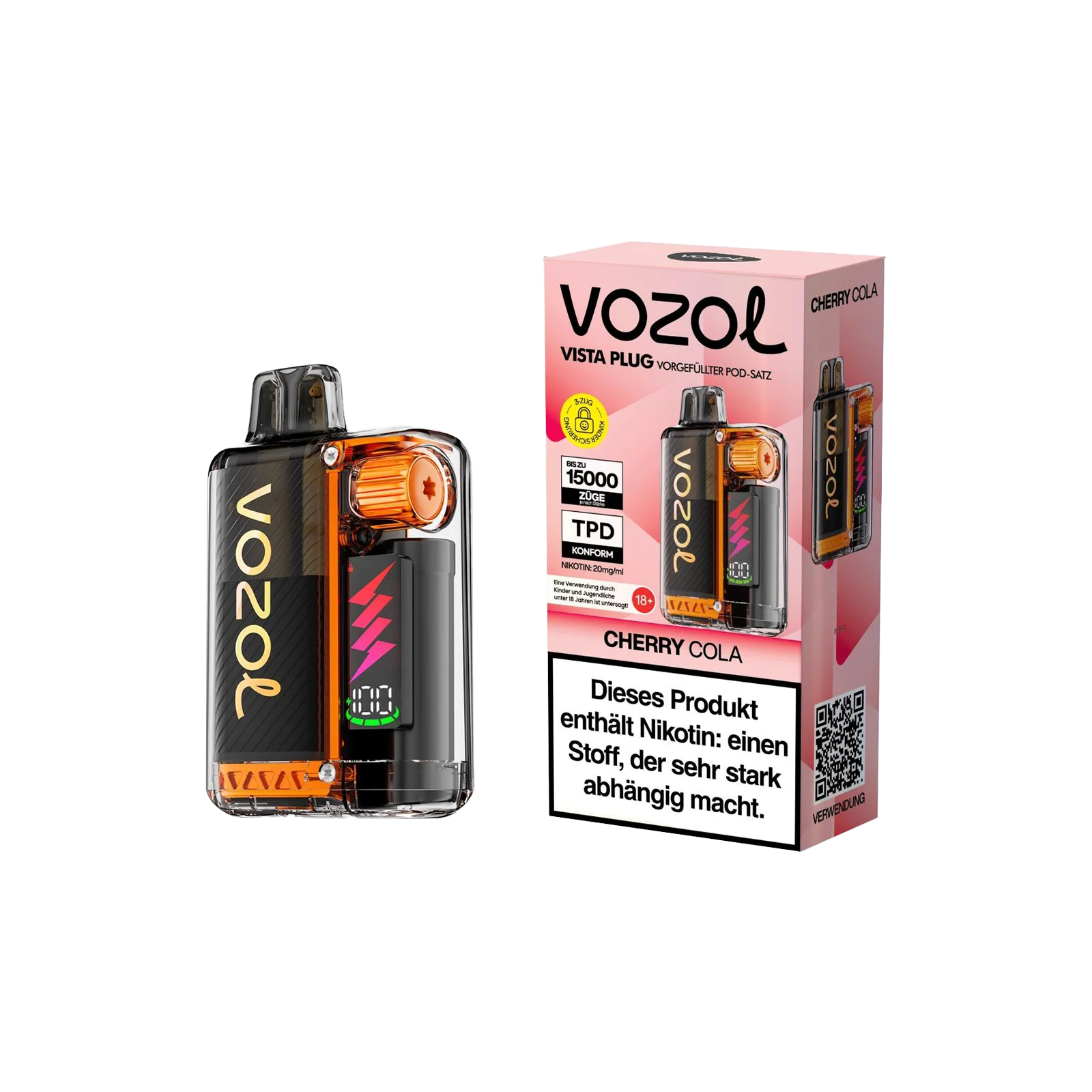 Vozol Vista Plug Cherry Cola Starterkit – 15000 Züge & 650mAh