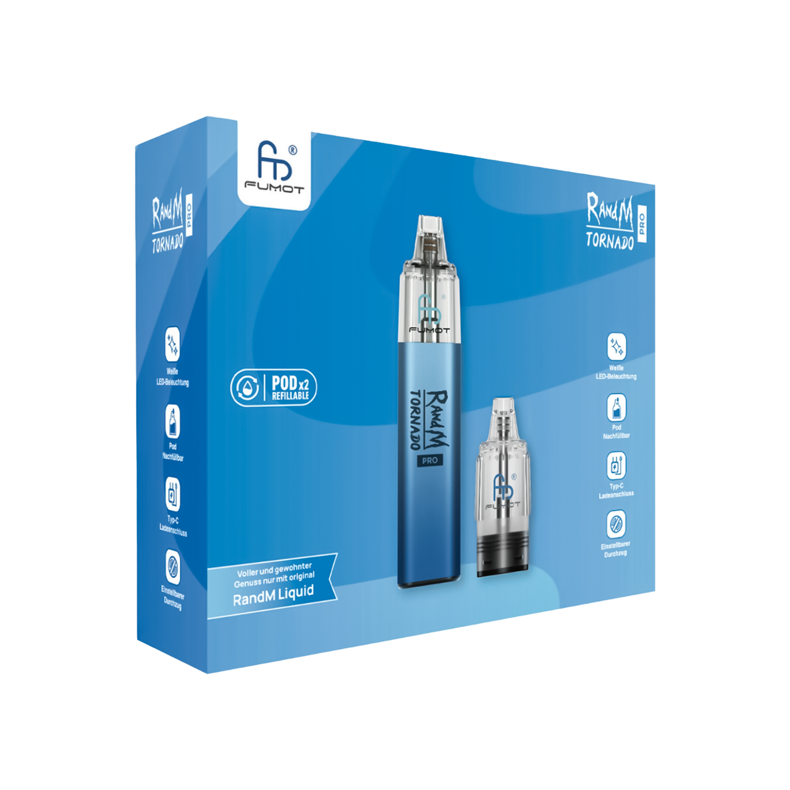 RandM Tornado Pro Pod Kit Blau| E-Zigaretten g&uuml;nstig online 4