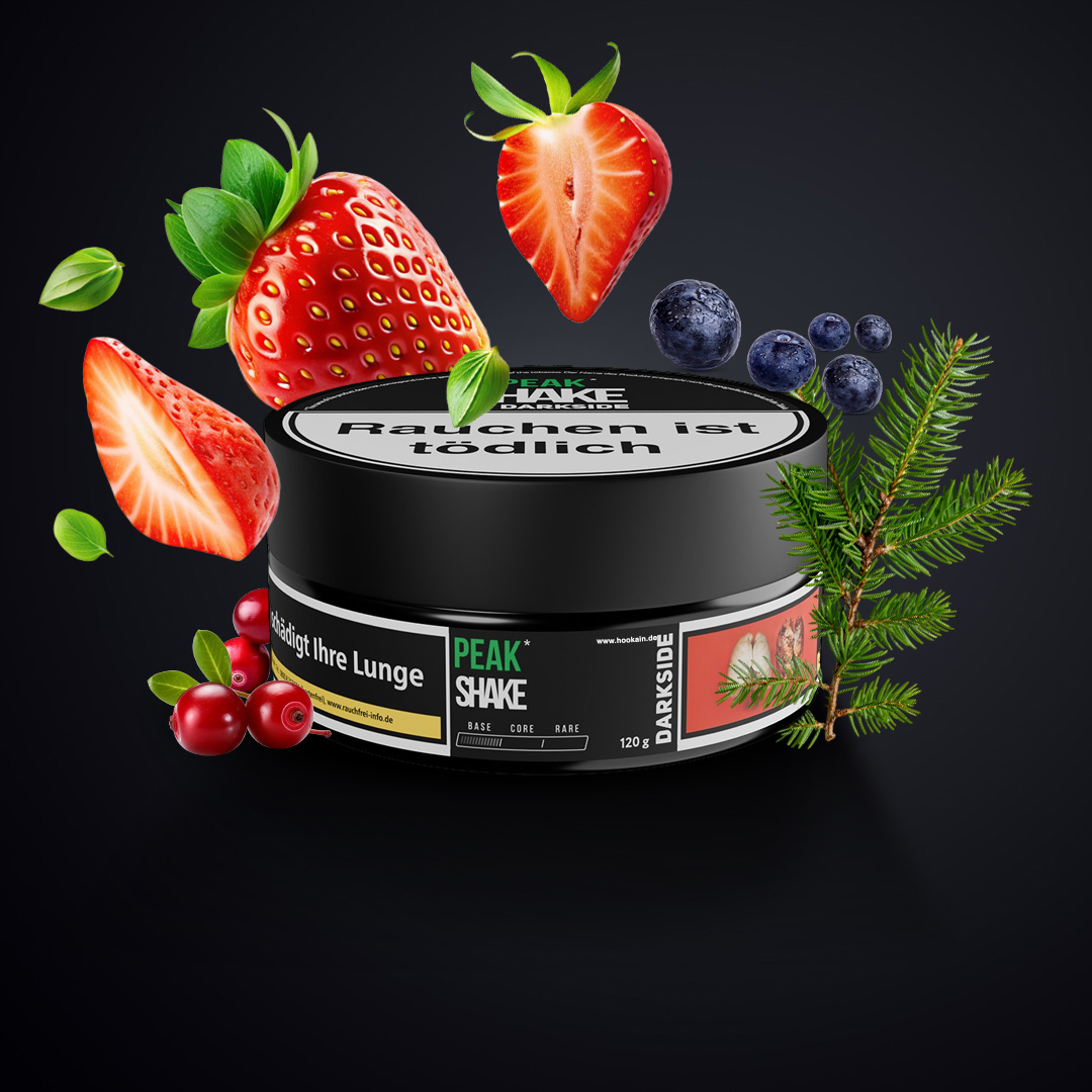 Peak Shake kaufen | Darkside Tabak mit Nadelholz, Erdbeere, Blaubeere & Cranberry
