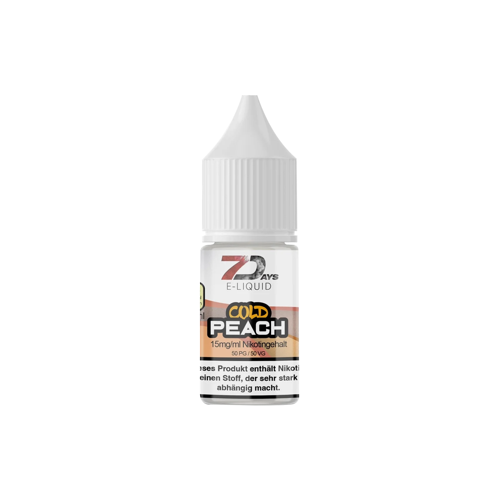 7 Days Cold Peach 15mg 10ml Nikotinsalz E-Liquid – Pfirsich & Kühle 2 7 Days Cold Peach 15mg 10ml Nikotinsalz E-Liquid – Pfirsich & Kühle 2