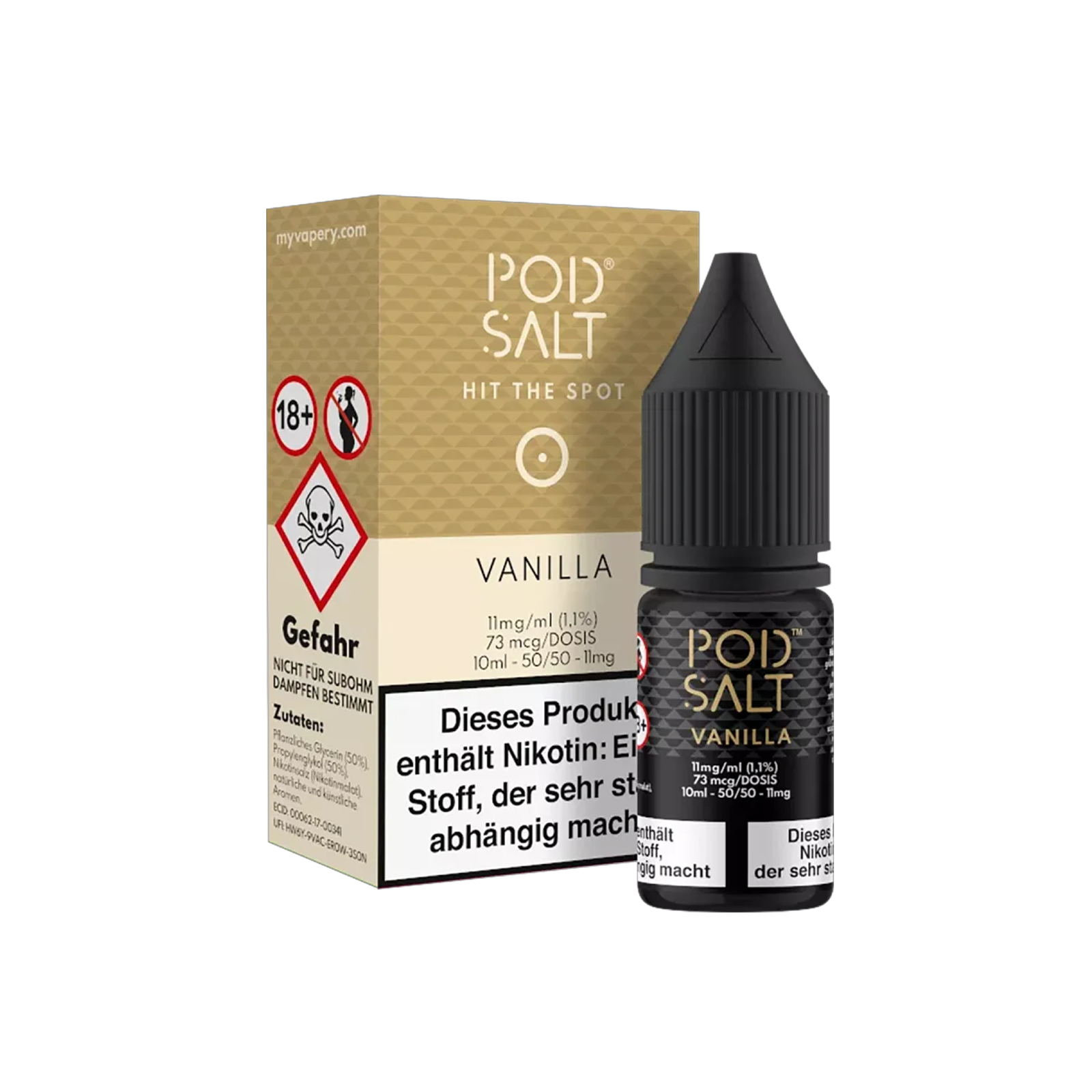 Pod Salt - E-Liquid - NicSalt - Vanilla - 10 ml - 11 mg