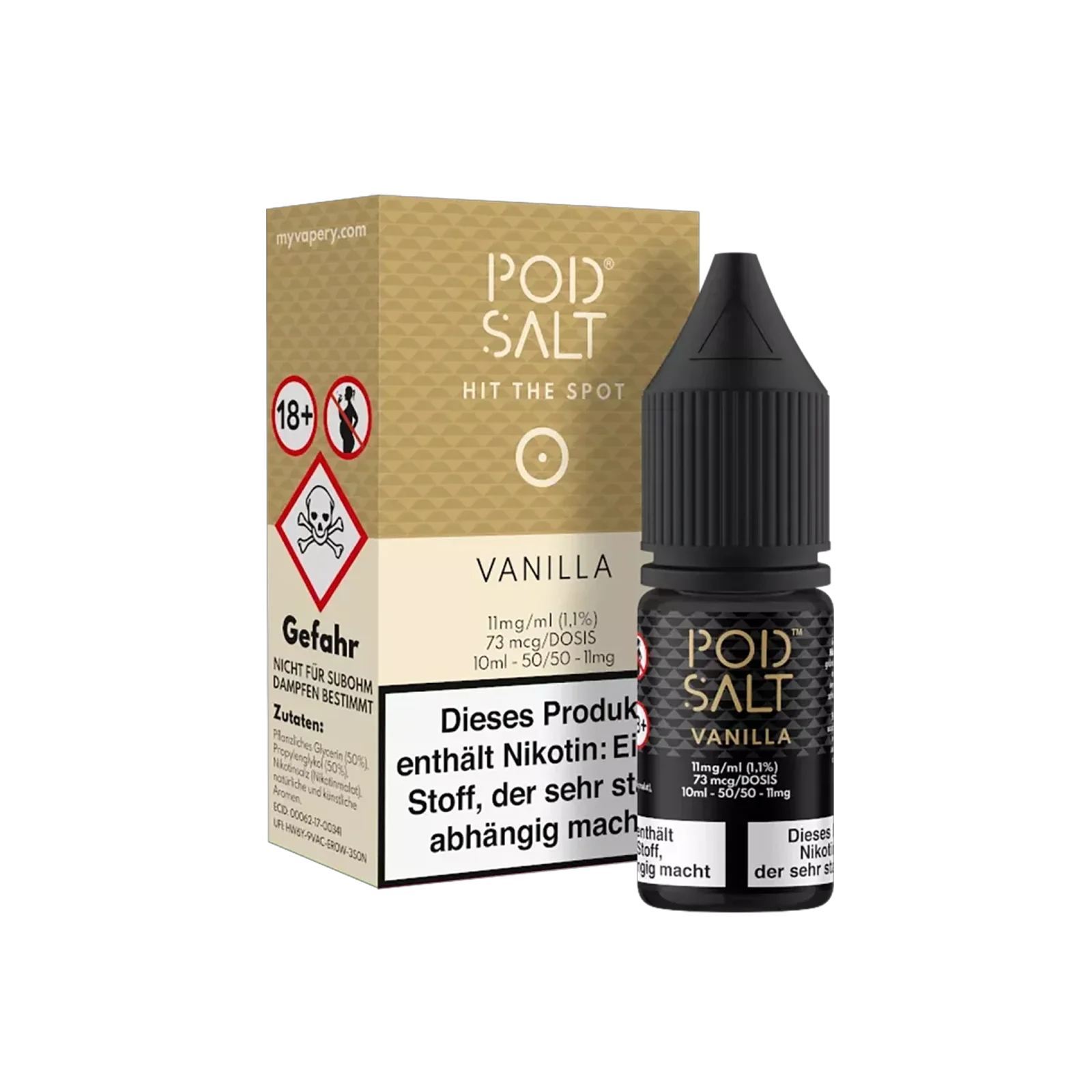 Pod Salt - E-Liquid - NicSalt - Vanilla - 10 ml - 11 mg