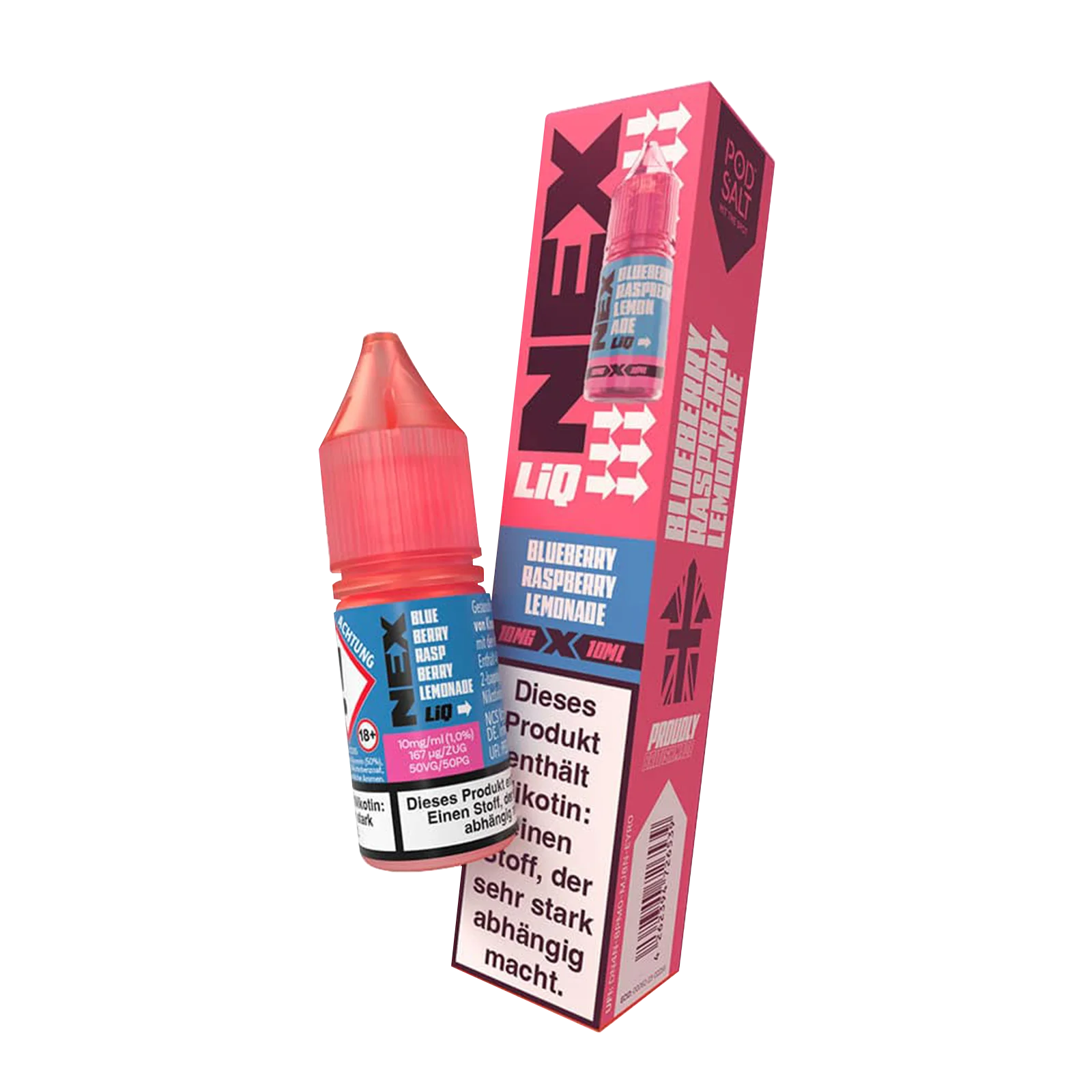 NexLiq - Pod Salt- NicSalt - 10 ml 10 mg Blueberry Raspberry Lemonade 2