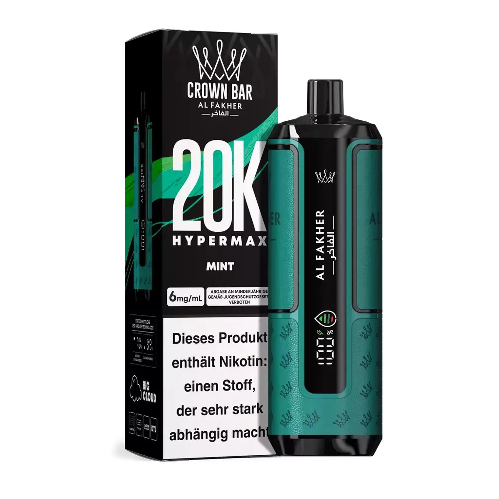 Al Fakher - Crown Bar - Hypermax - 20k - Mint 1