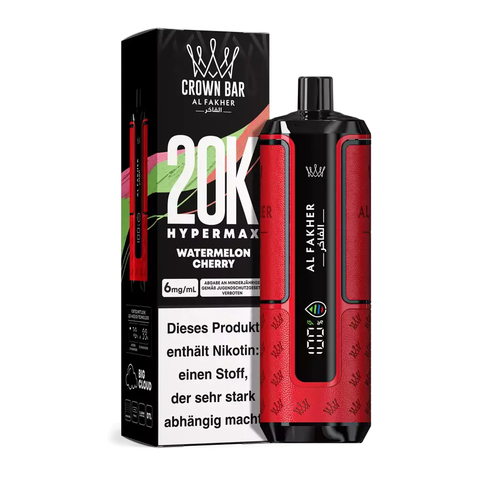 Al Fakher - Crown Bar - Hypermax - 20k - Watermelon Cherry 1