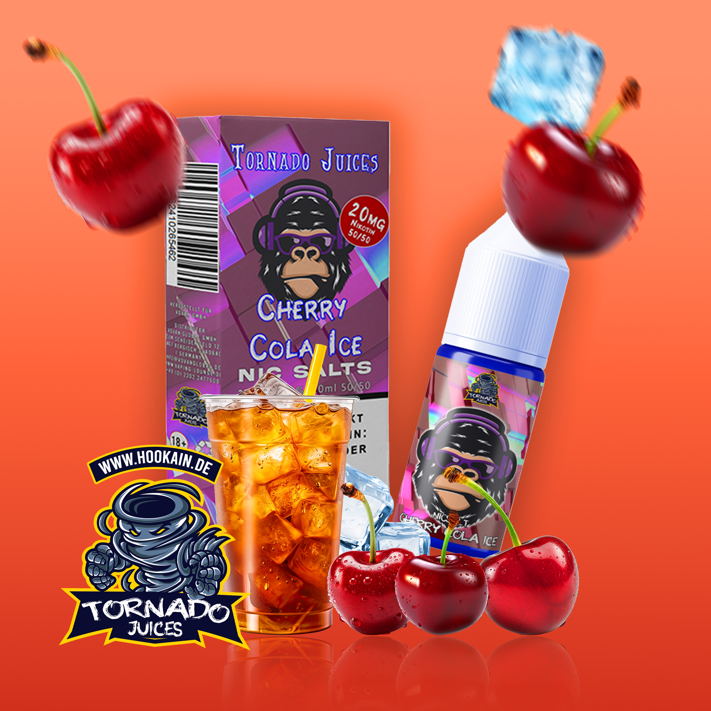 Tornado Juices Cherry Cola with Nicotine Salt Vape E-Liquids-1