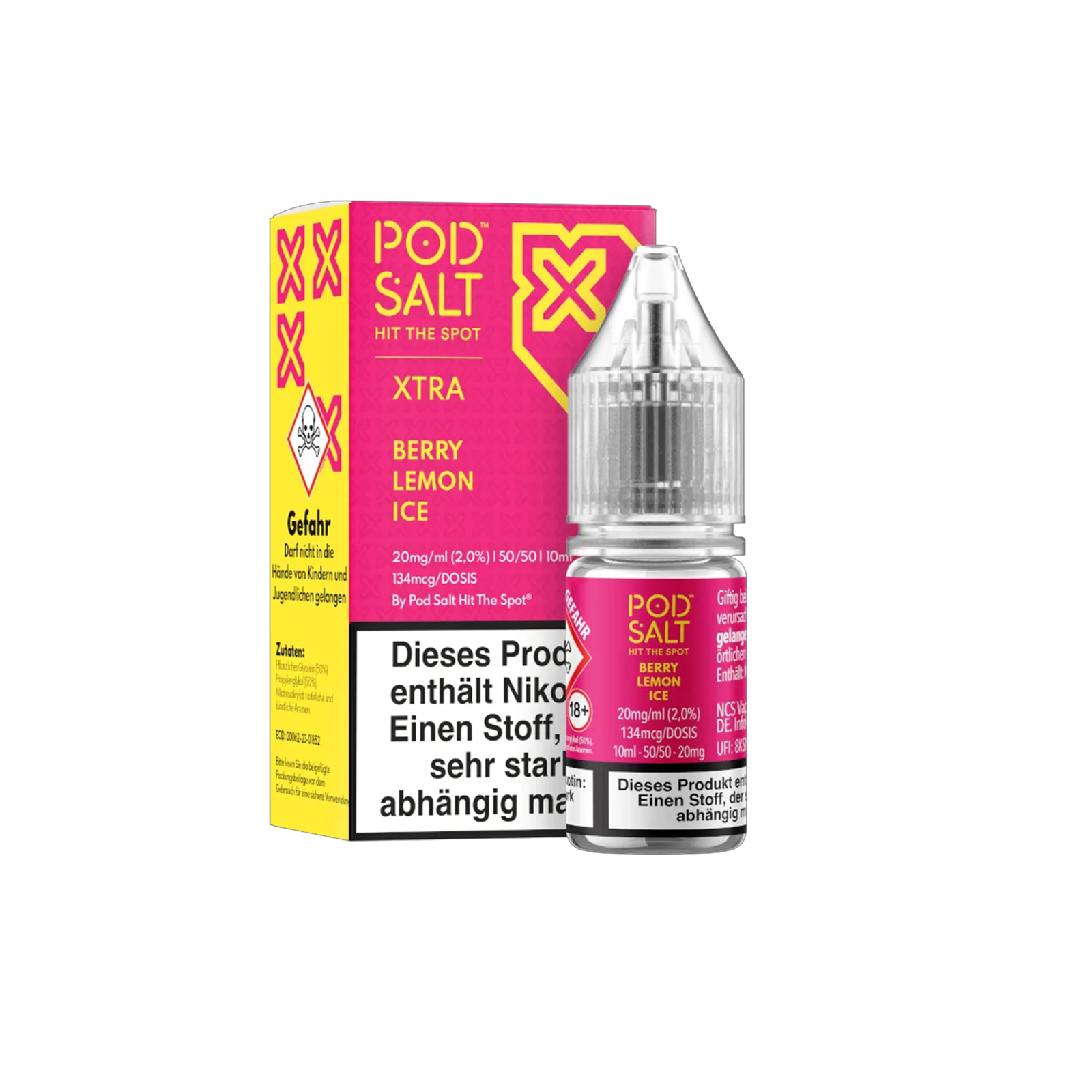 Pod Salt Xtra - E-Liquid - Nicotine Salt - Berry Lemon Ice - 10 ml - 20 mg