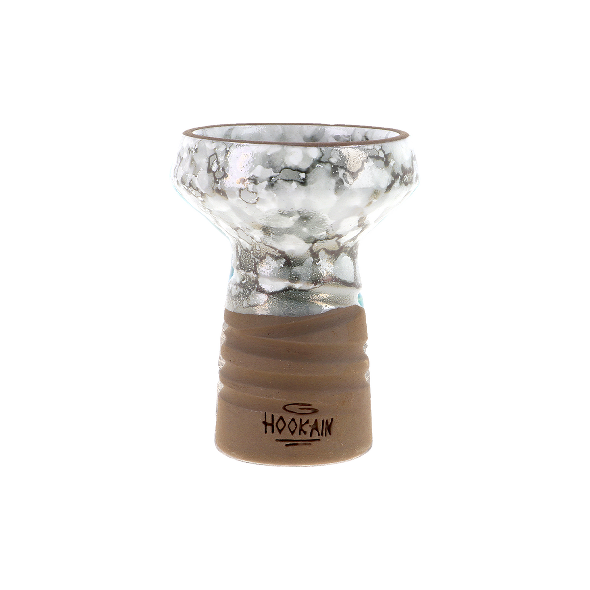 Drip Bowl V2 5 Hole Cracked Silver | Handgefertigte 1