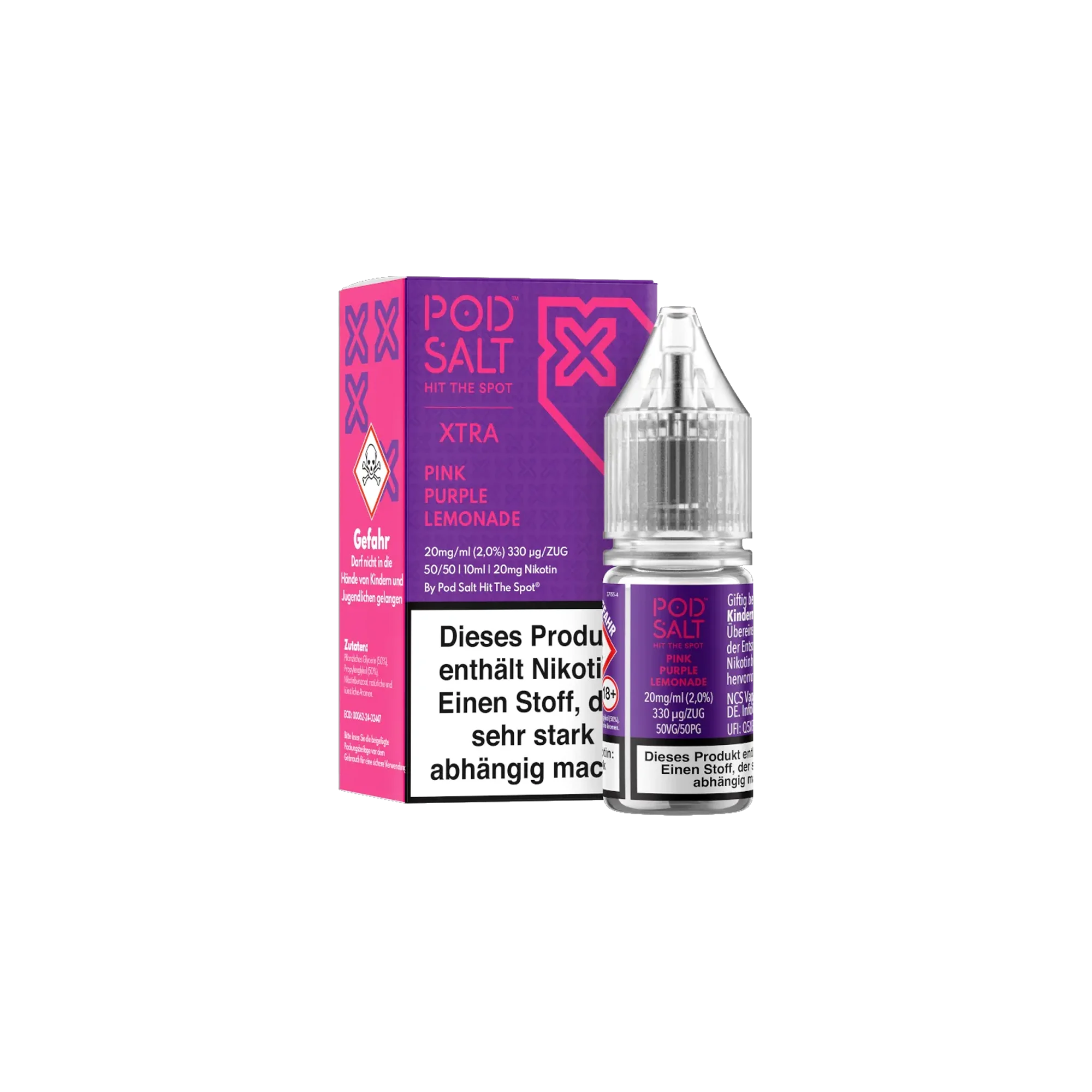 Pod Salt Xtra Nikotinsalz E-Liquid Pink Purple Lemonade 10 ml mit 20 mg günstig bestellen 2