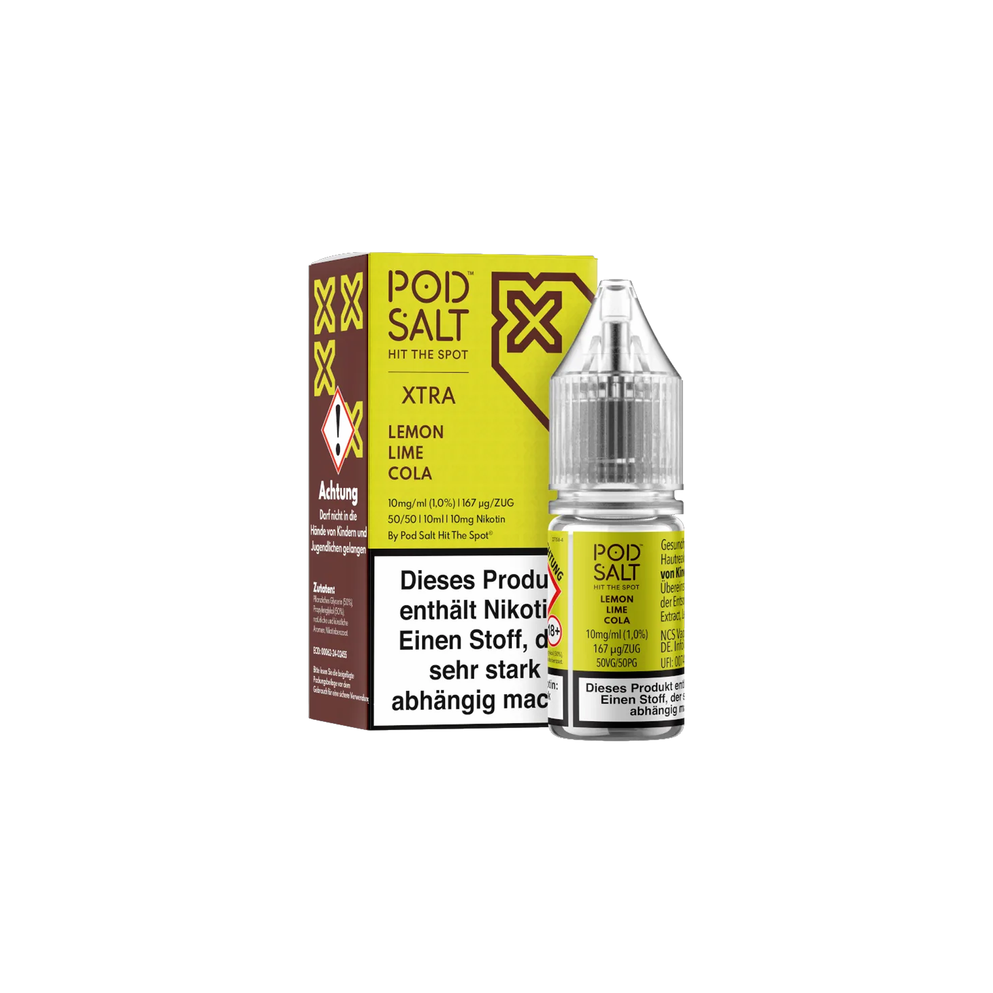 Pod Salt Xtra Nikotinsalz E-Liquid Lemon Lime Cola 10 ml mit 10 mg g&uuml;nstig bestellen 2