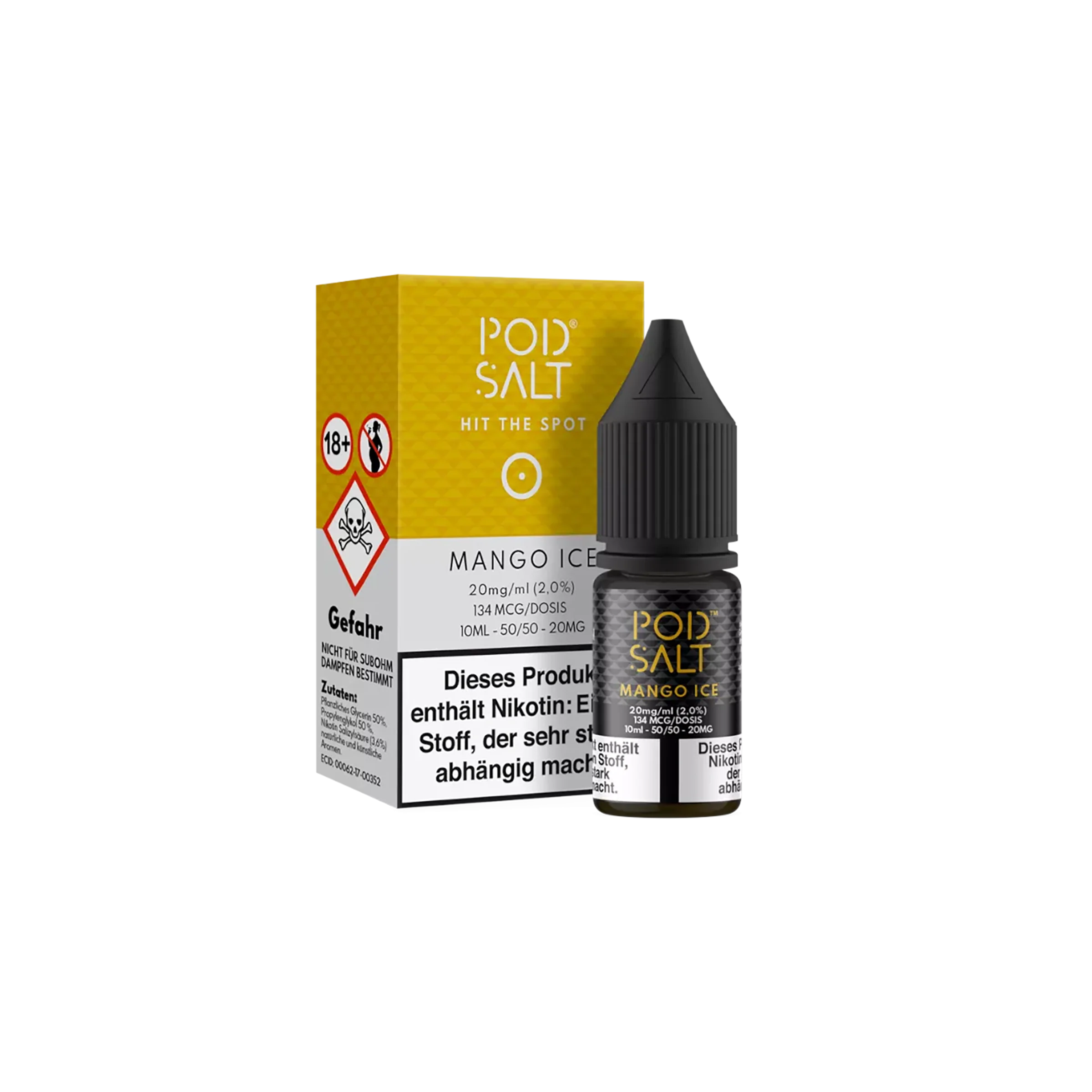 Pod Salt Liquid Mango Ice 10ml 20mg  Nikotinsalz