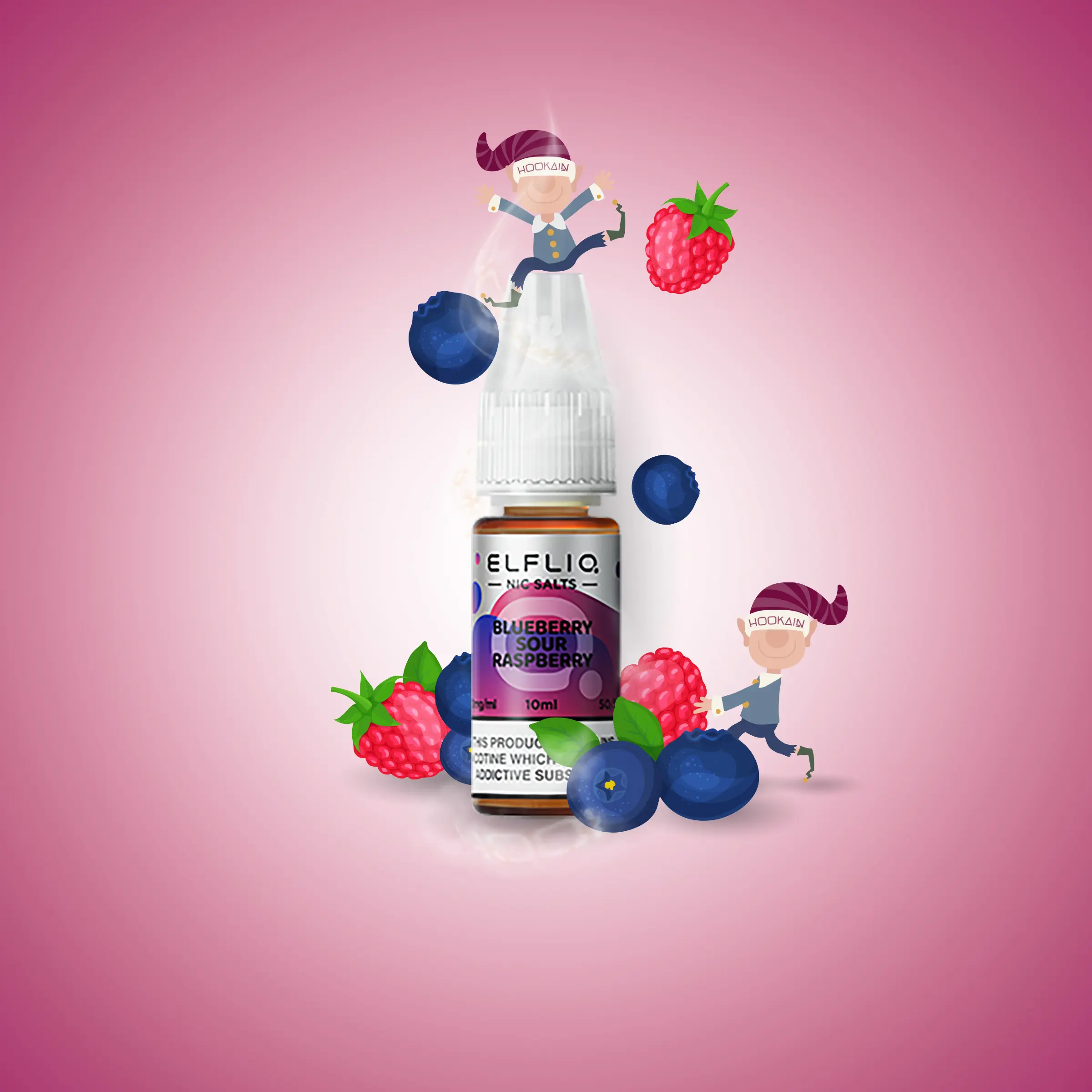 Elf Bar - ElfliQ - E-Liquid - Nikotinsalz - Blueberry Sour Raspberry - 10 mg | Alle neuen Sorten günstig online kaufen - Hookain Vape Onlineshop