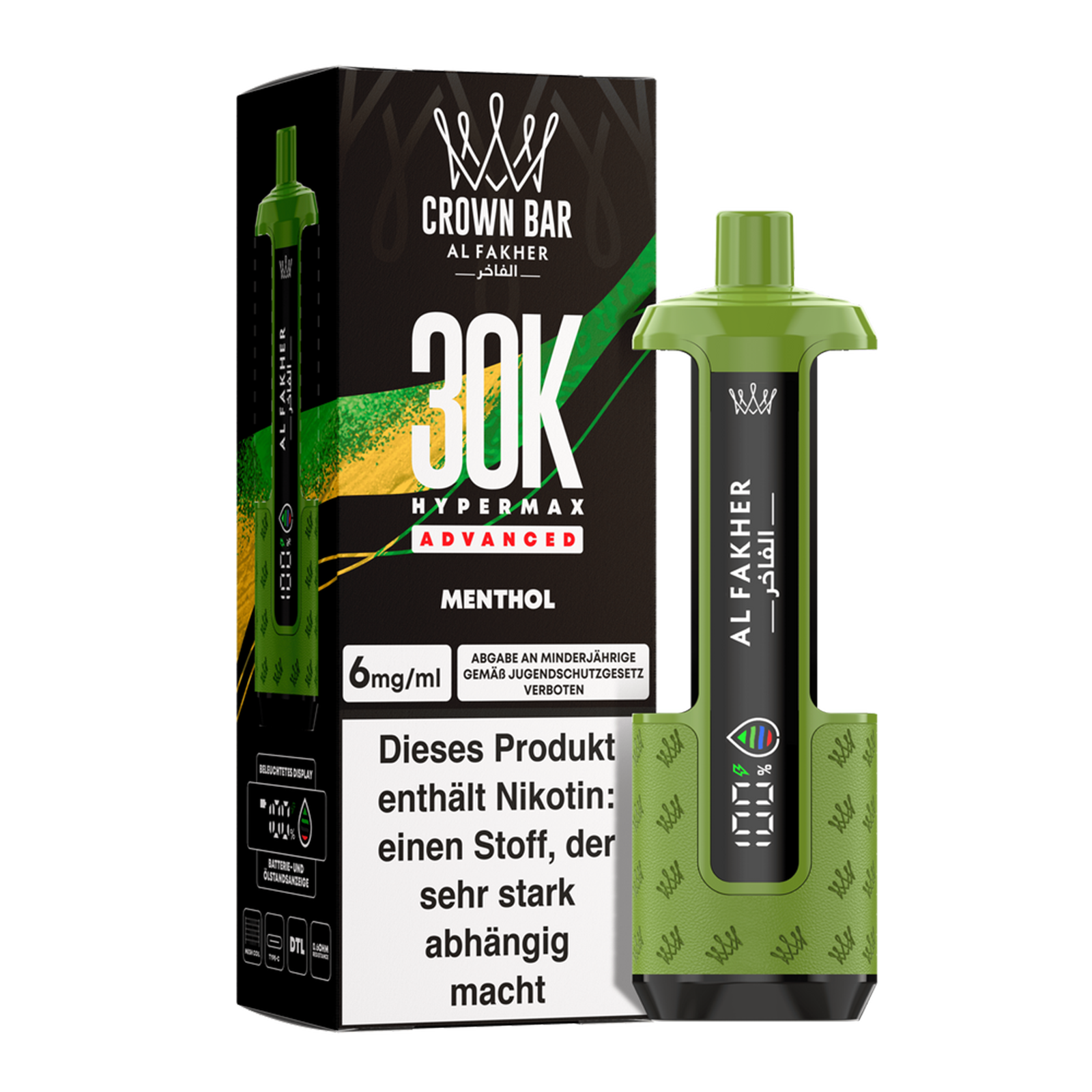 Al Fakher - Crown Bar - Hypermax - Advanced - 30K - Menthol2