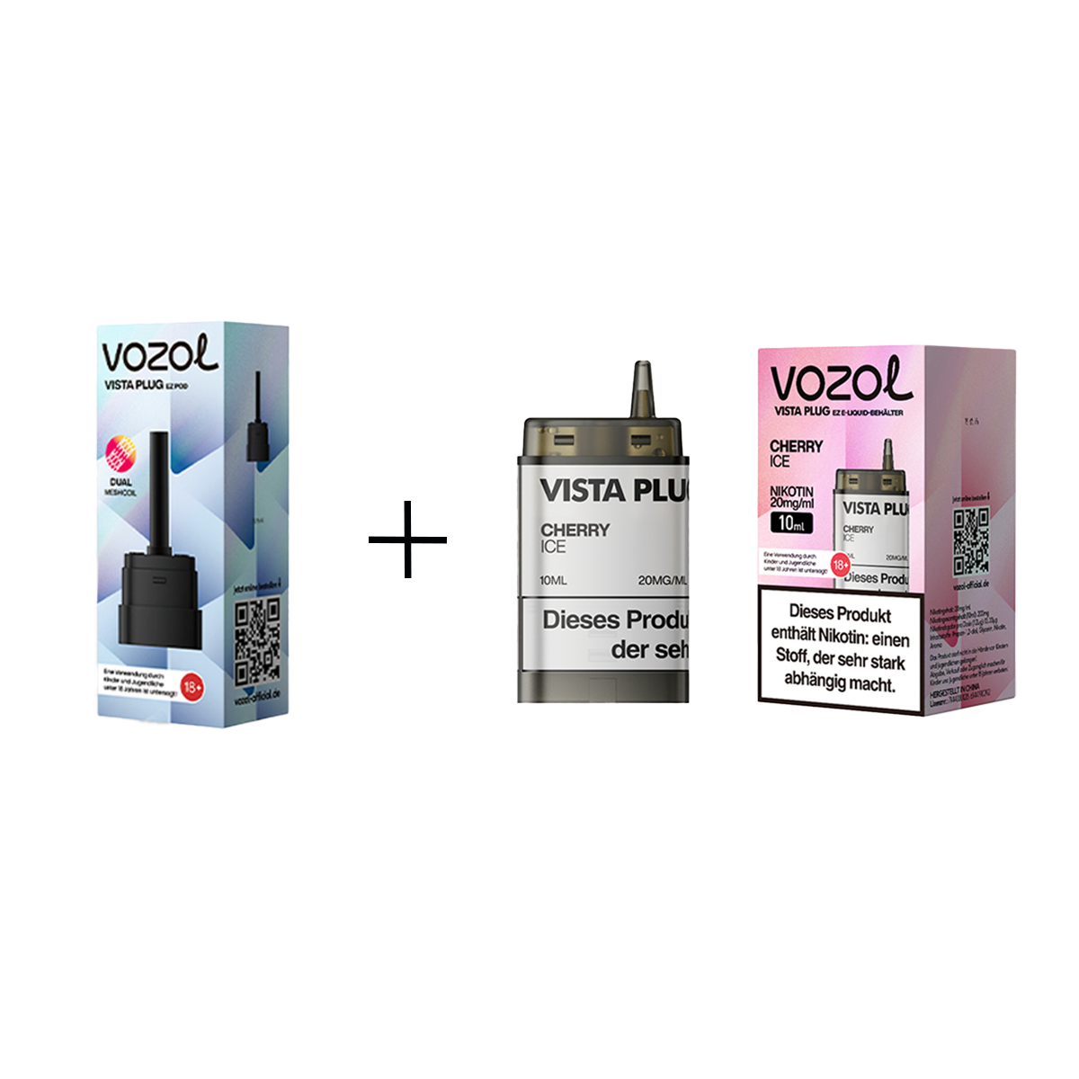 Vozol - Vista Plug Set - EZ Pod - Cherry Ice + Empty Pod