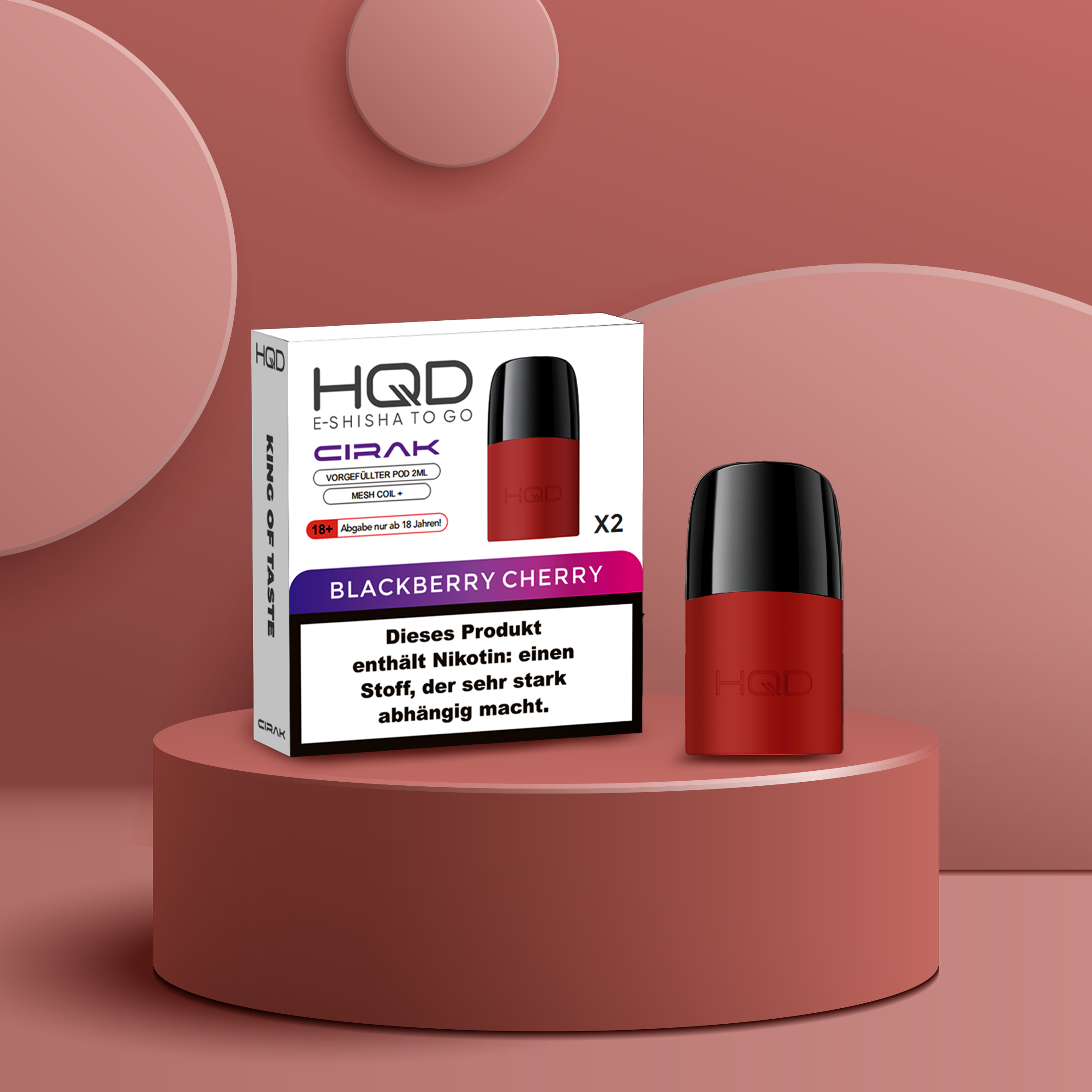 HQD - Cirak - Prefilled Pod - Blackberry Cherry | E-Liquid Vape Sorten günstig kaufen3