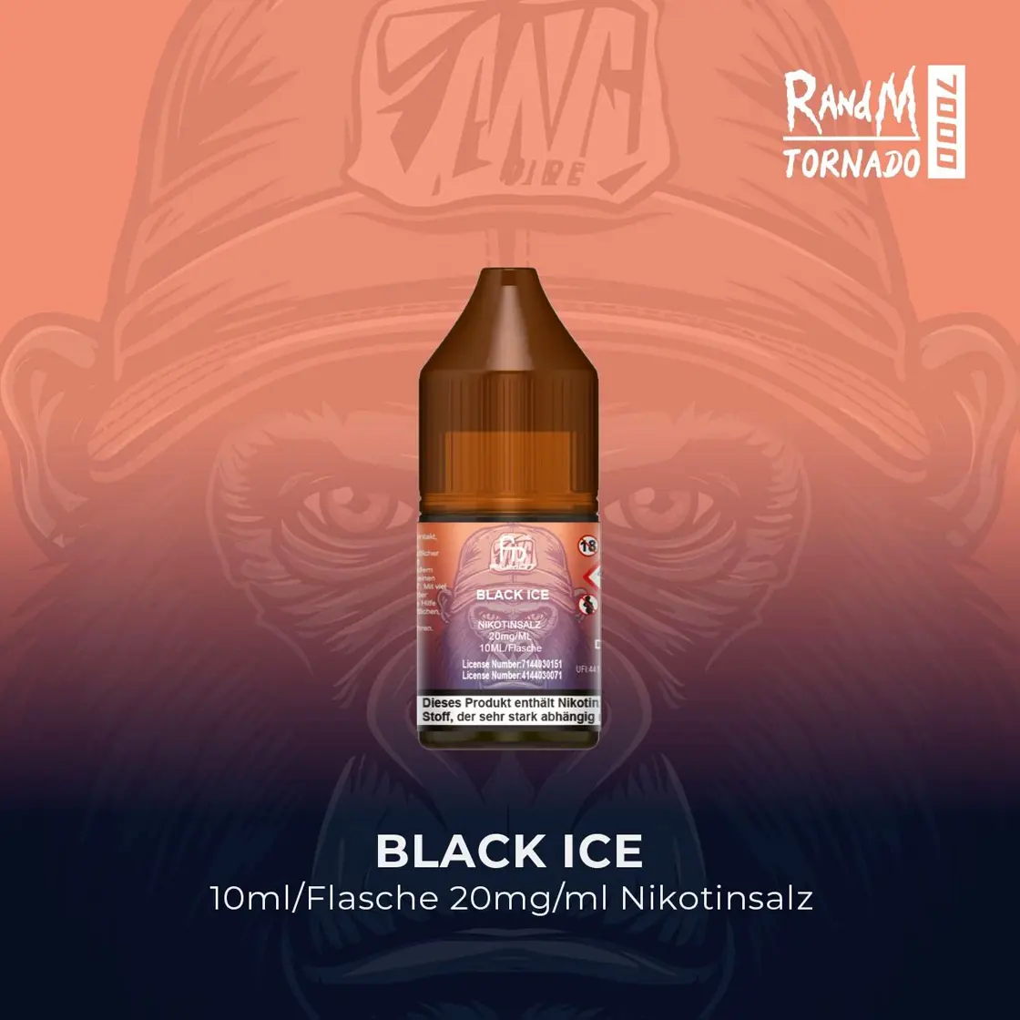 RandM Tornado 7000 | Black Ice E-Liquid Nikotinsalz 20 mg 1