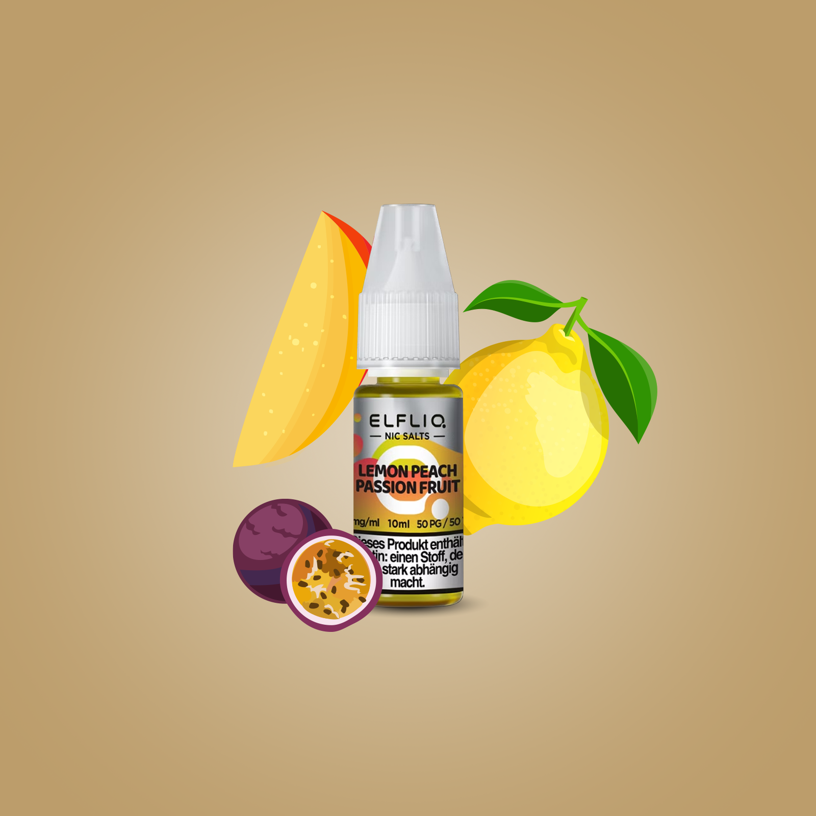 Elf Bar - ElfliQ - E-Liquid - Nikotinsalz - Lemon Peach Passion Fruit - 10 mg 2