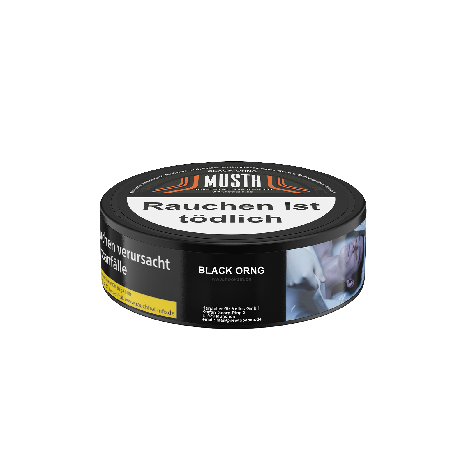 Must H Black Orng 125 g Shisha Tabak – intensiver Burley Mix 1