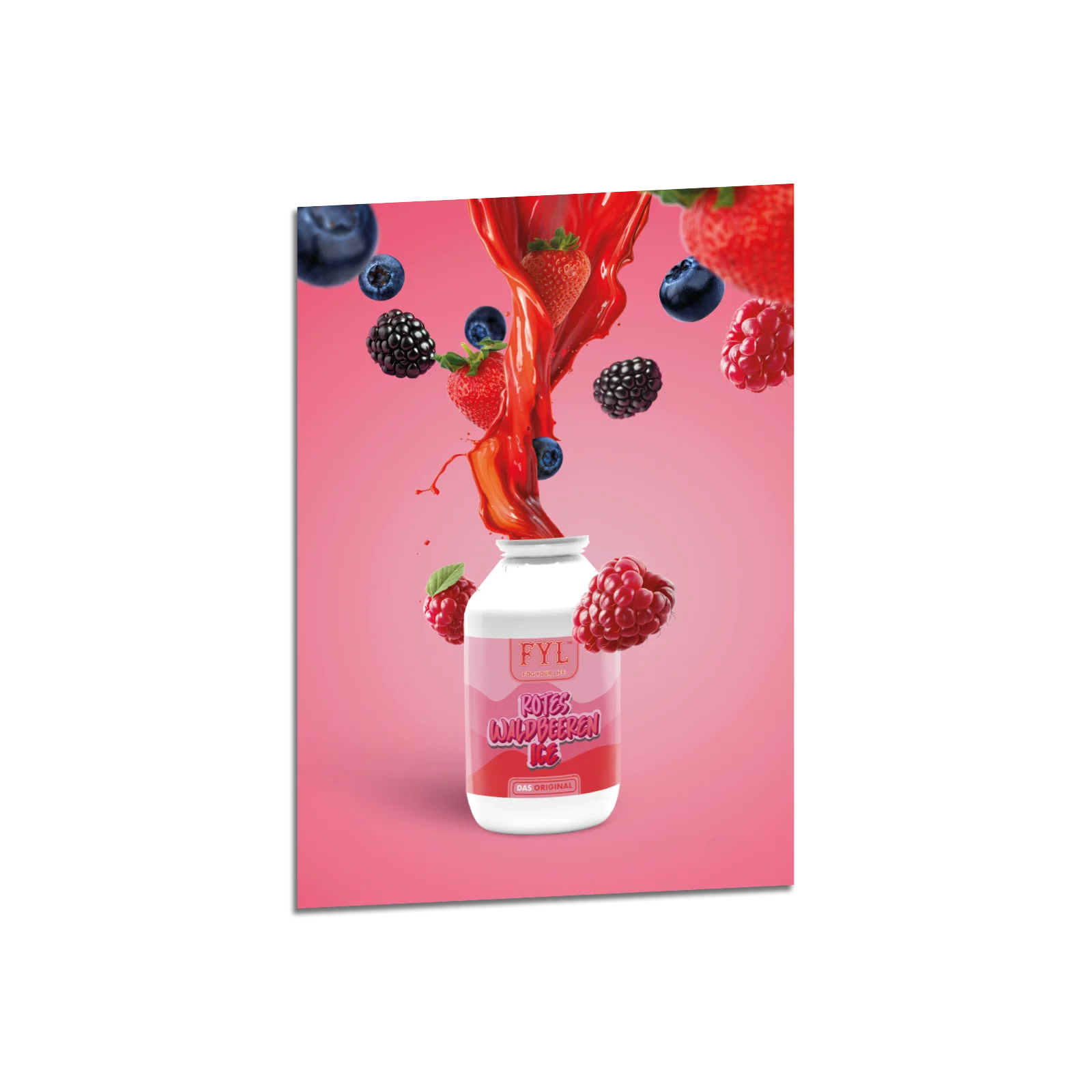 Hookain Poster - A3 - FYL Rotes Waldbeeren Ice