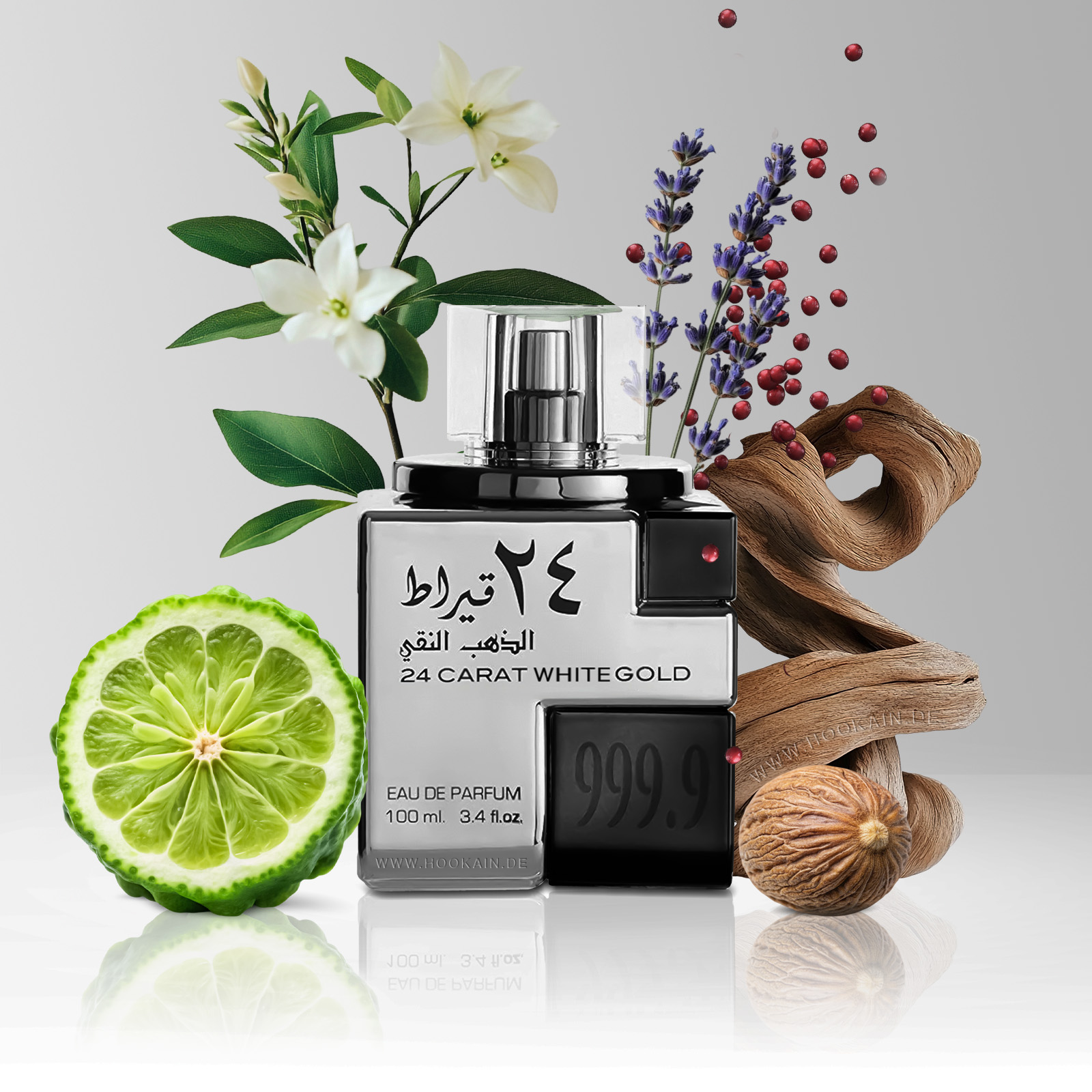 Lattafa 24 Carat White Gold 100 ml Eau de Parfum – Frisch & Holzig 1
