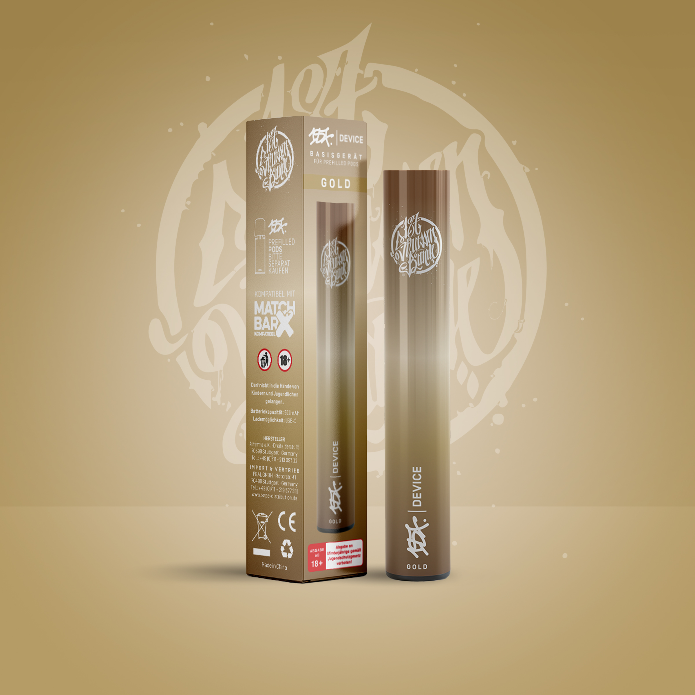 187 Device Gold Basisger&auml;t f&uuml;r Prefilled Pod | Online kaufen 1