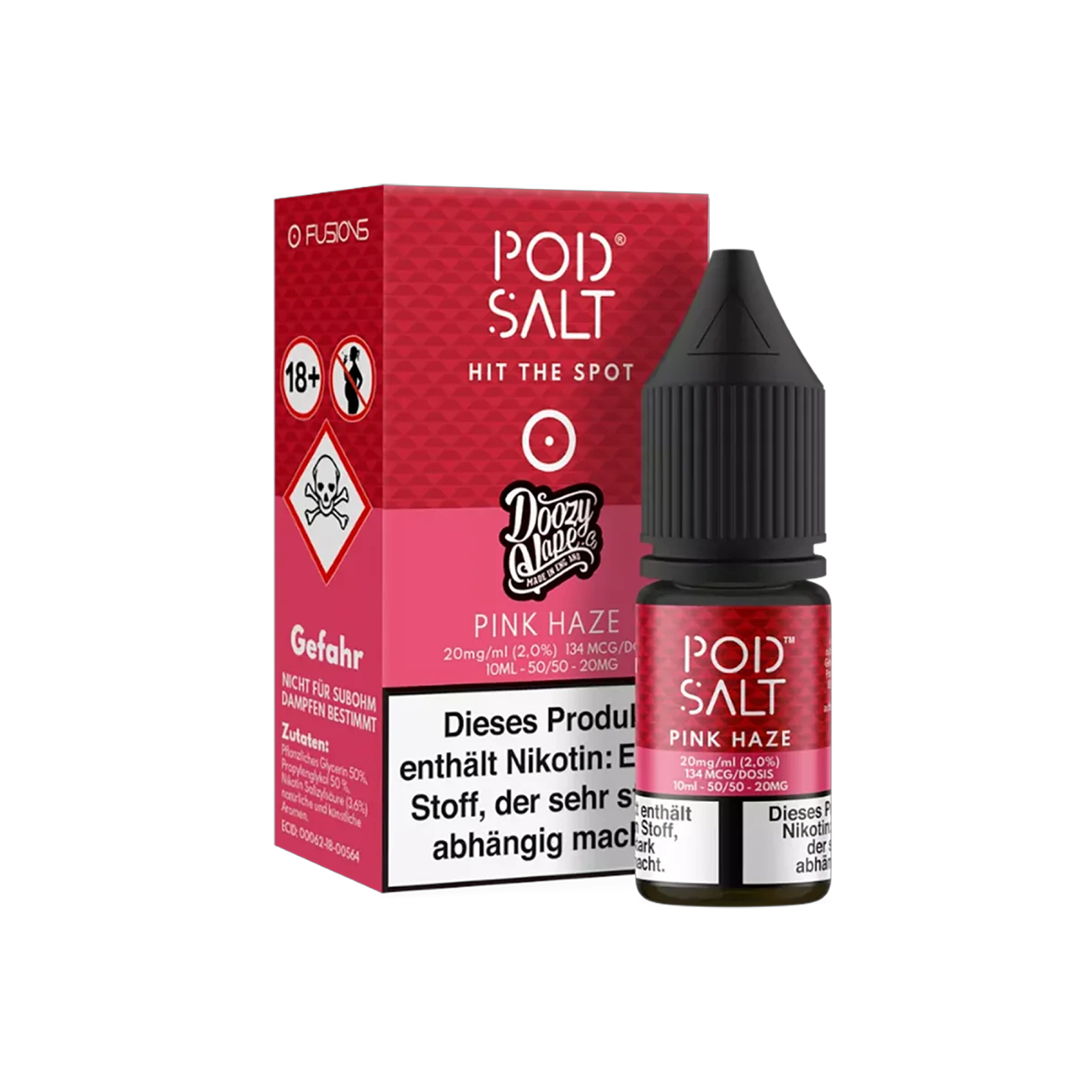 Pod Salt Fusion - E-Liquid - NicSalt - Pink Haze - 10 ml - 20 mg