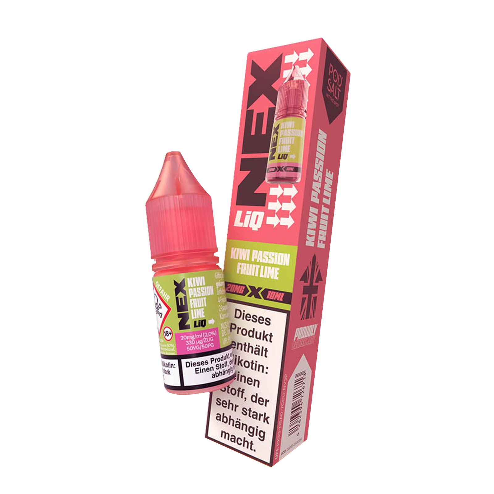 NexLiq - Pod Salt- NicSalt - 10 ml 20 mg Kiwi Passionfruit Lime 2
