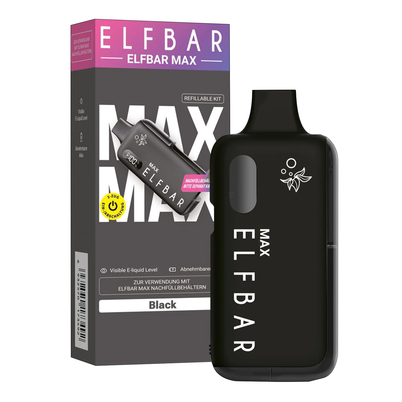 Elf Bar - Max - Pod Kit - Black -1