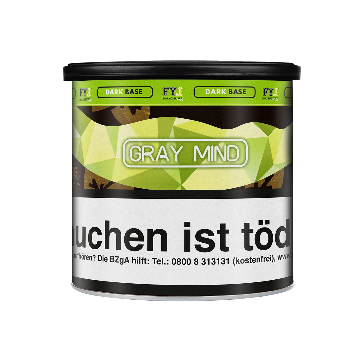 Fog Your Law Dark - Gray Mind - Schwarzer Peifentabak Dry Base - 65 g1-1-1