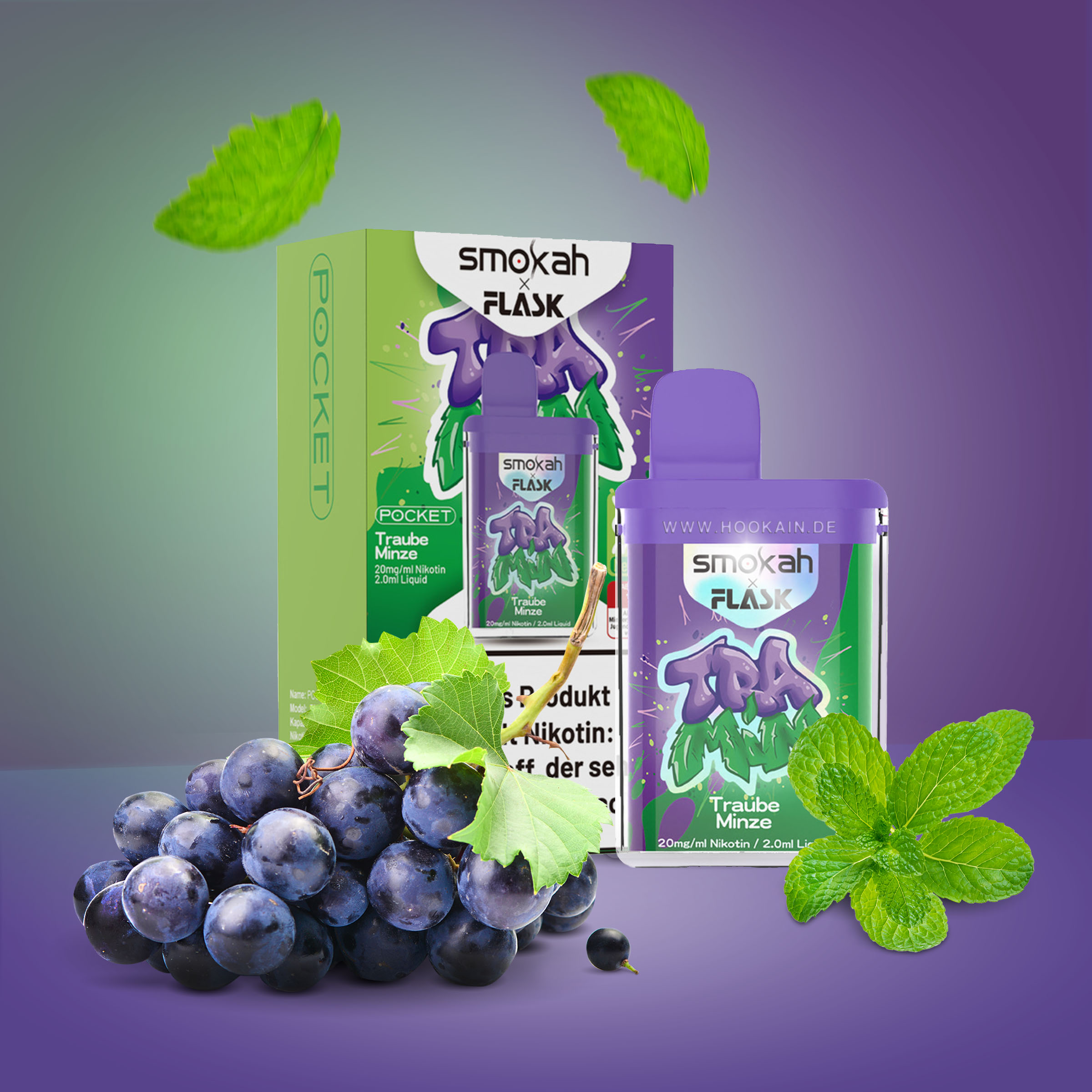 Smokah - Flask - Tramin - Vapestick | Alle neuen Sorten g&uuml;nstig online kaufen - Hookain E-Shisha Onlineshop 1