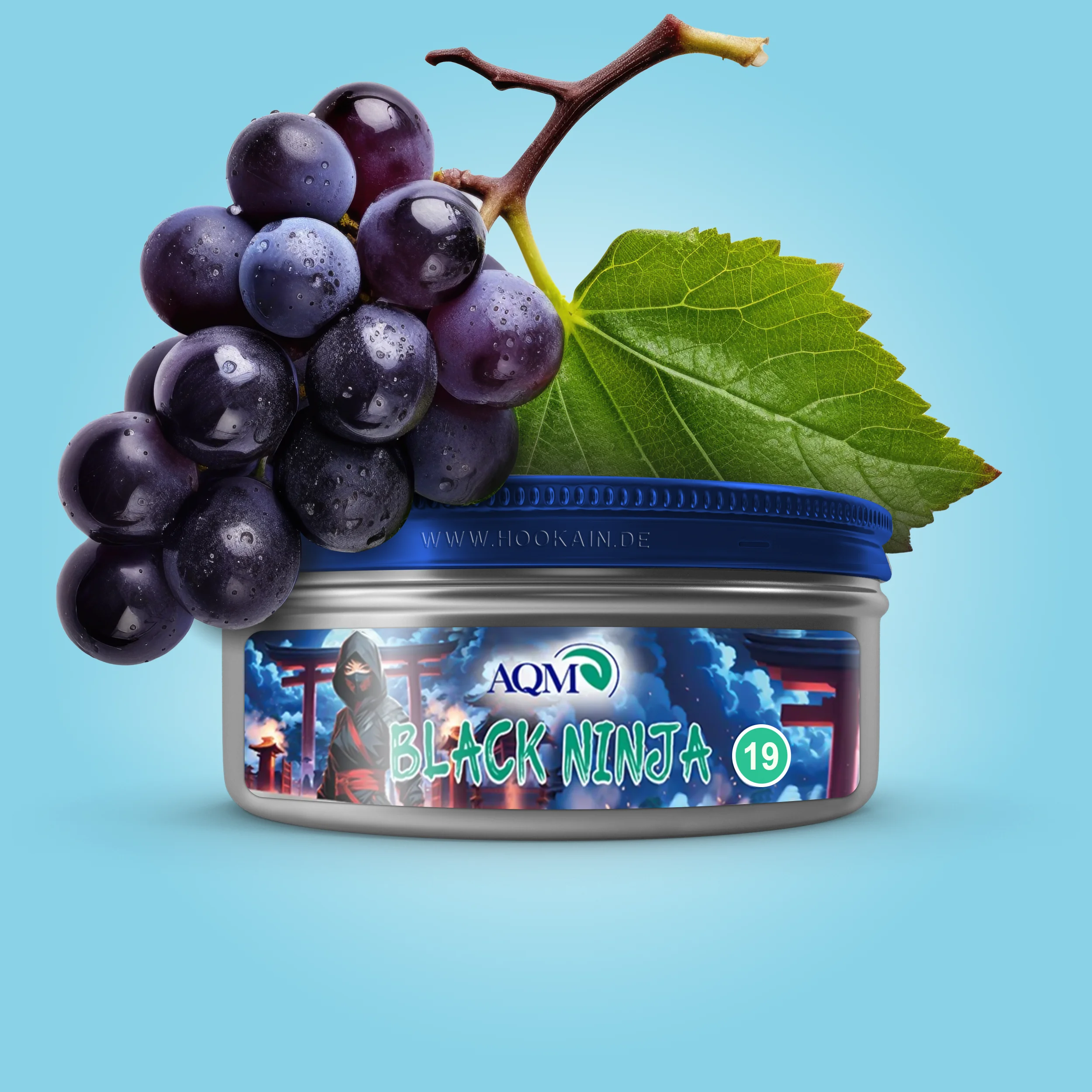 Aqua Mentha Black Ninja 200g – Dunkle Beeren & Menthol Shishatabak 1