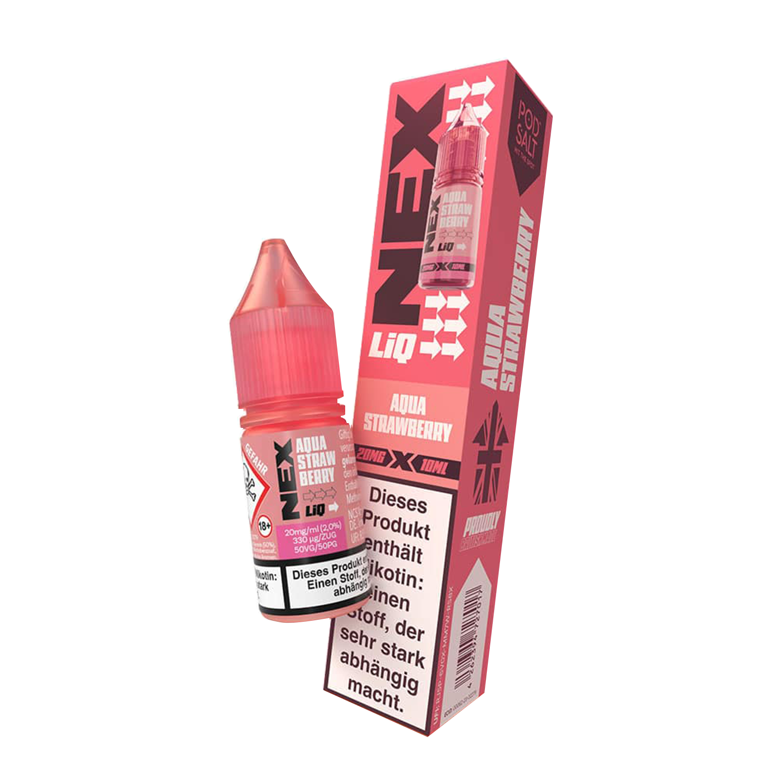 NexLiq - Pod Salt- NicSalt - 10 ml 20 mg Aqua Strawberry 2