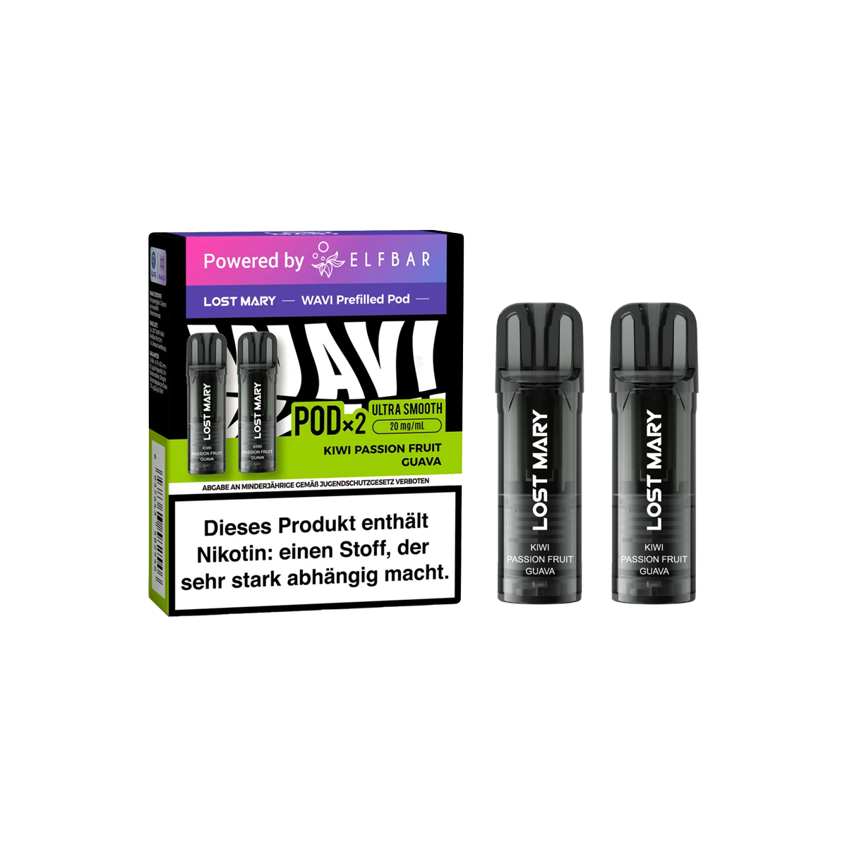 Lost Mary - Prefilled Pods - Wavi - Passion Fruit Guave - 20 mg - 2 ml - 2 Stk.1