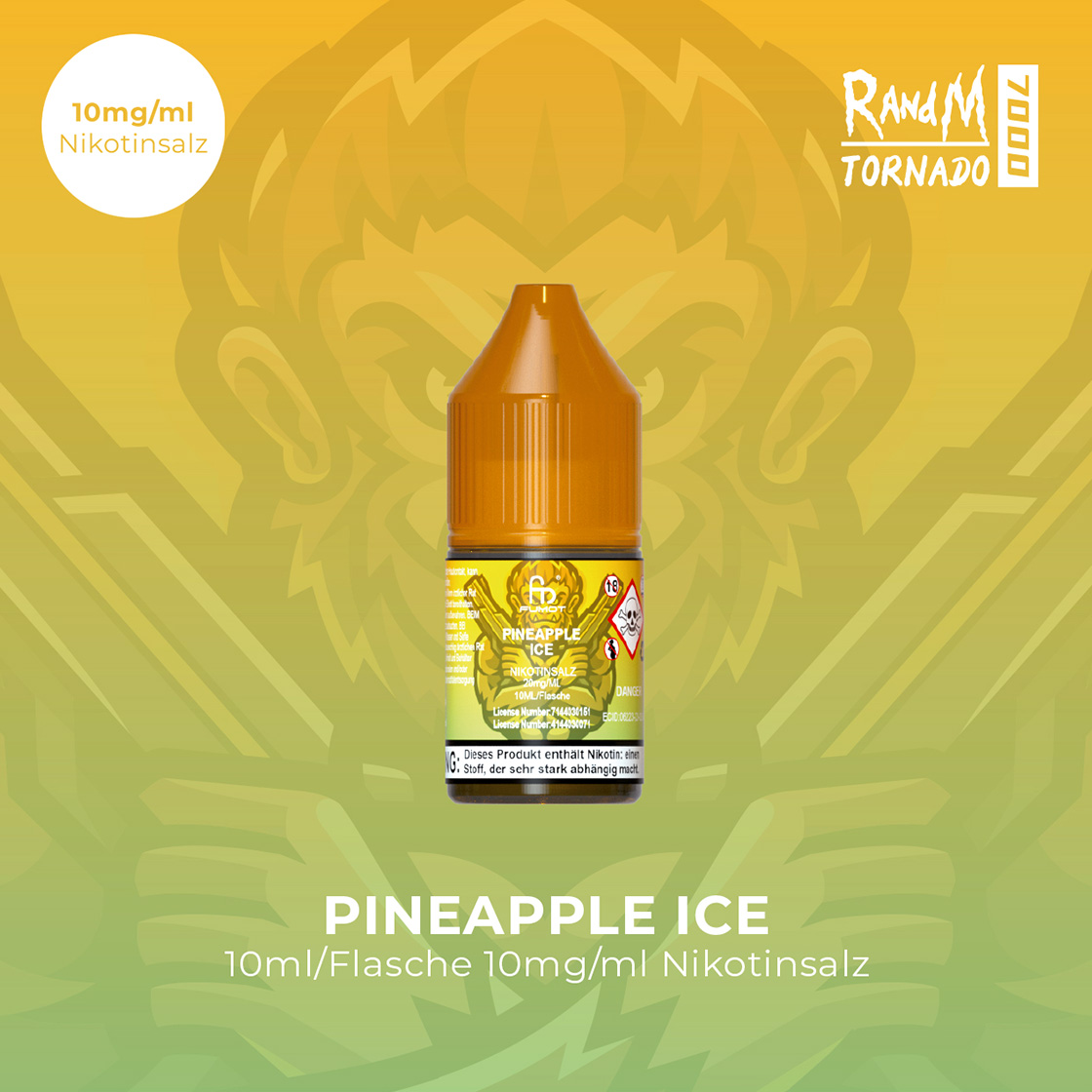 RandM Tornado 7000 | Pineapple Ice E-Liquid Nikotinsalz 10 mg