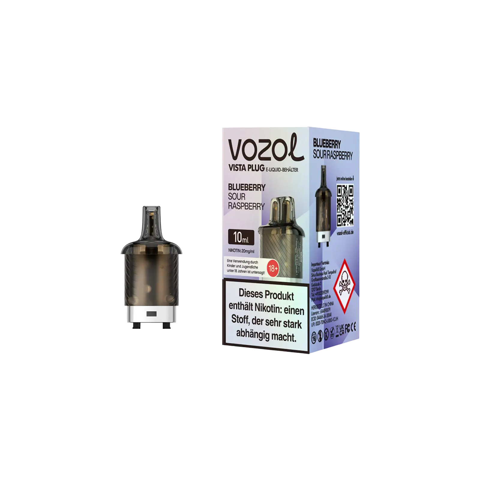 Vozol Vista Plug Blueberry Sour Raspberry – 10 ml Pod