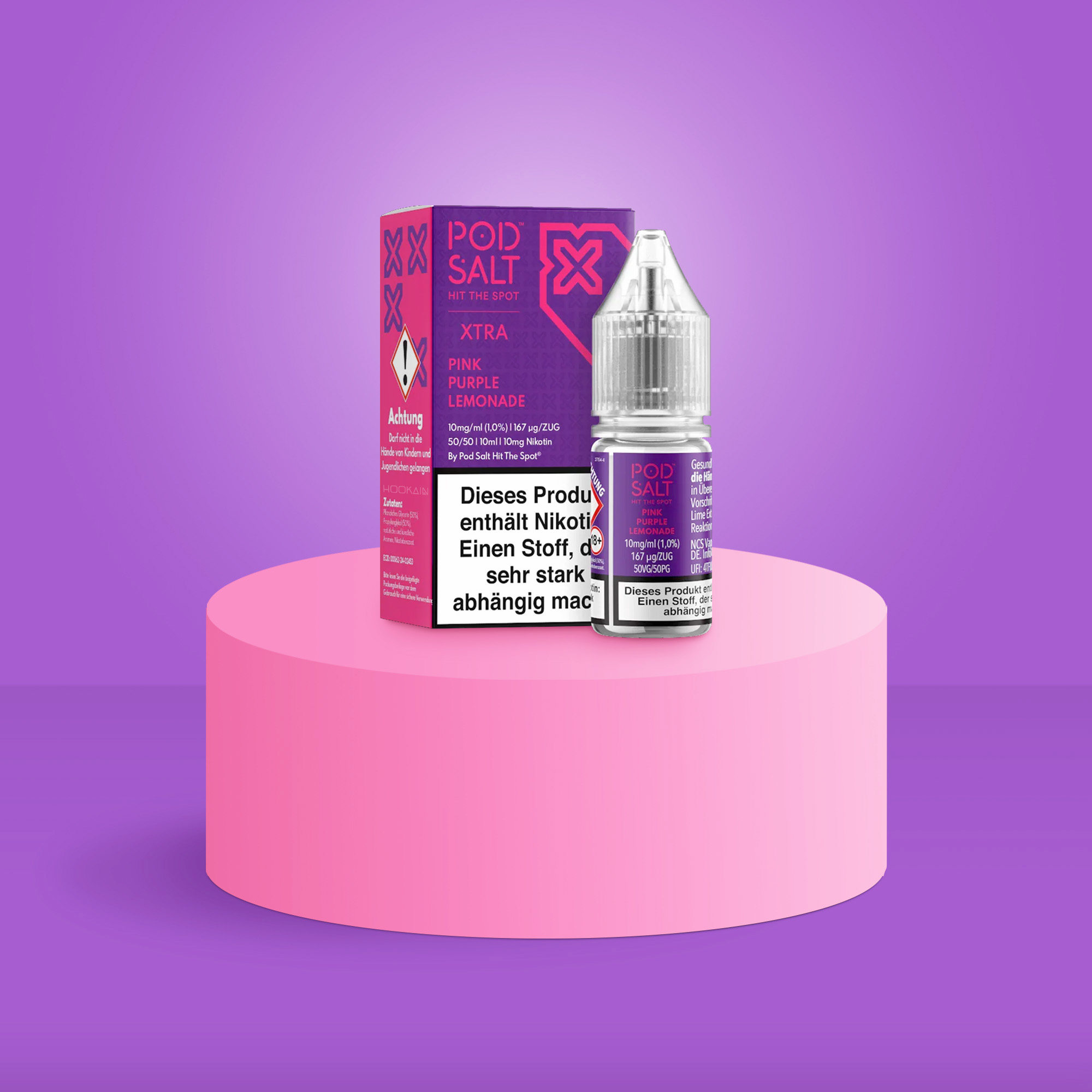 Pod Salt Xtra Nikotinsalz E-Liquid Pink Purple Lemonade 10 ml mit 10 mg günstig bestellen 1