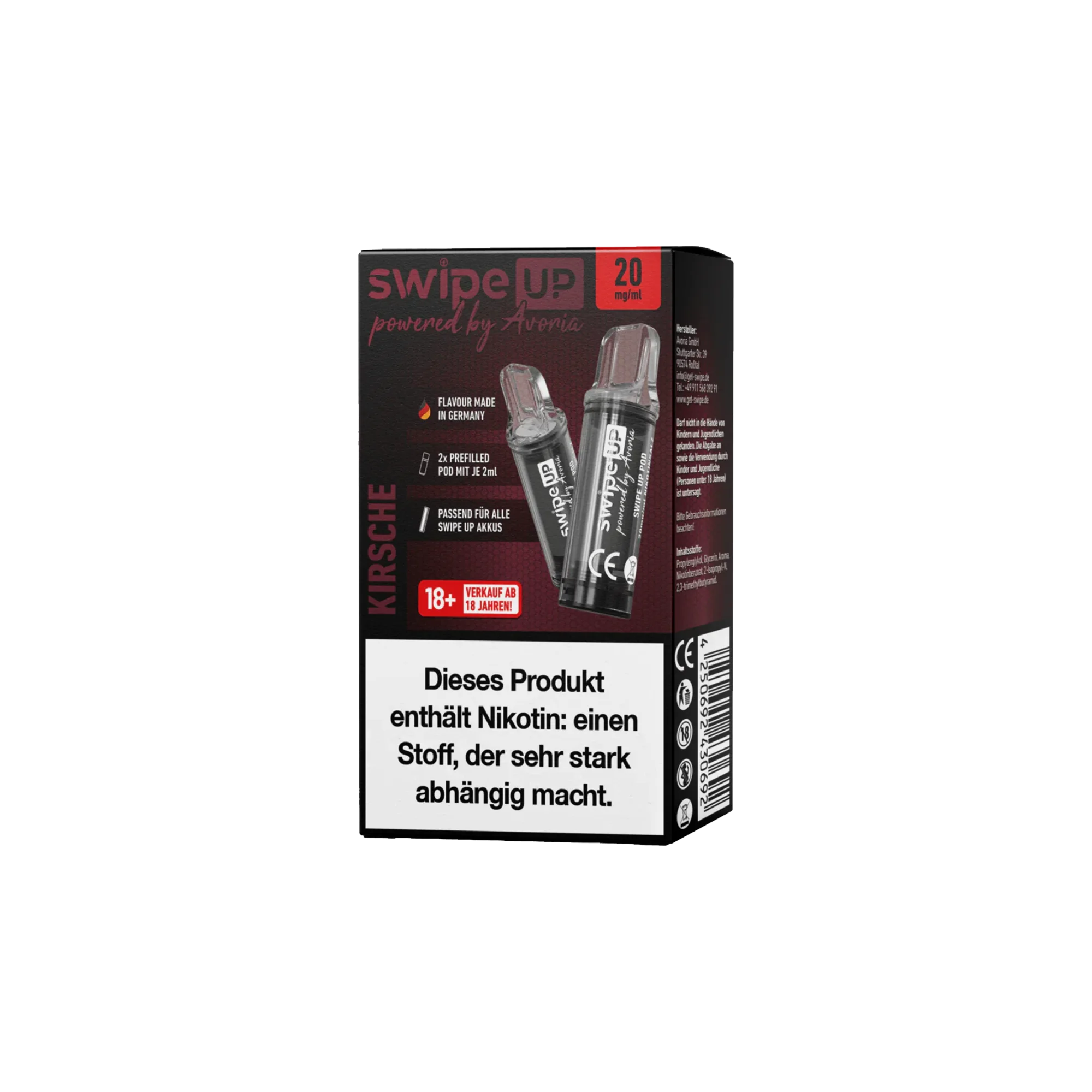 Swipe Up E-Liquid Prefilled Pods Kirsche von Avoria kaufen 2