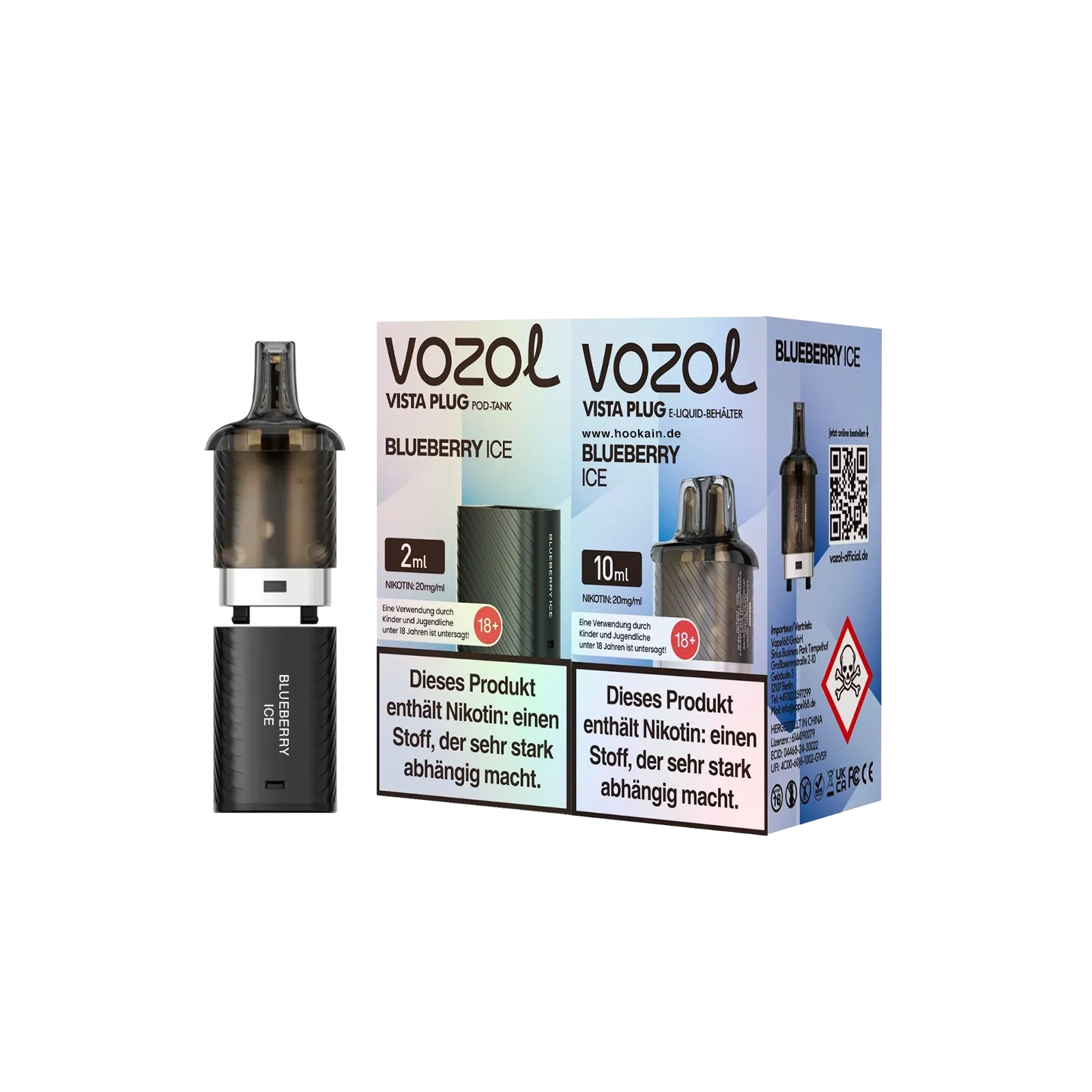 Vozol - Vista Plug - Pod - Bundle - Blueberry Ice - 10 + 2 ml