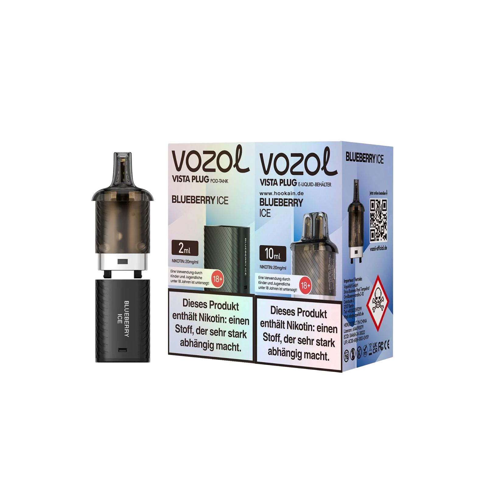 Vozol - Vista Plug - Pod - Bundle - Blueberry Ice - 10 + 2 ml