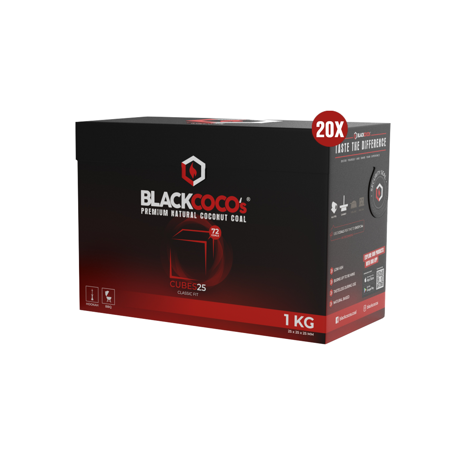 BLACKCOCO's Cubes 25 20 kg | Premium Naturkohle bestellen 2