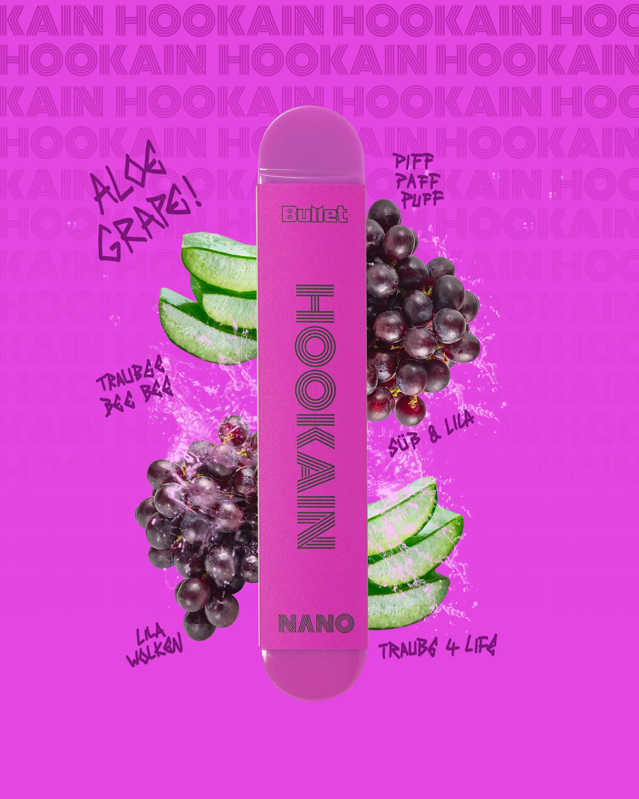 HOOKAiN Nano X Vapestick Aloe Grape  Einweg E-Zigarette